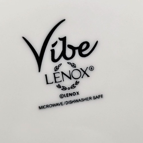 12 Lenox Vibe Salad Plate Set White Swirled Elegant Accent Table Dining Dish Lot