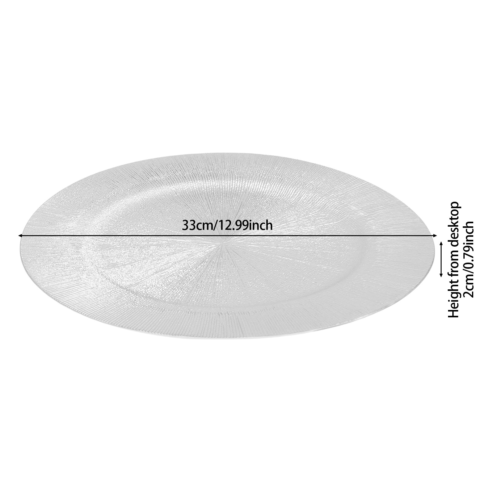 100 Pieces PP Charger Plates 33cm Charger Plates Set Party Round Charger Plates
