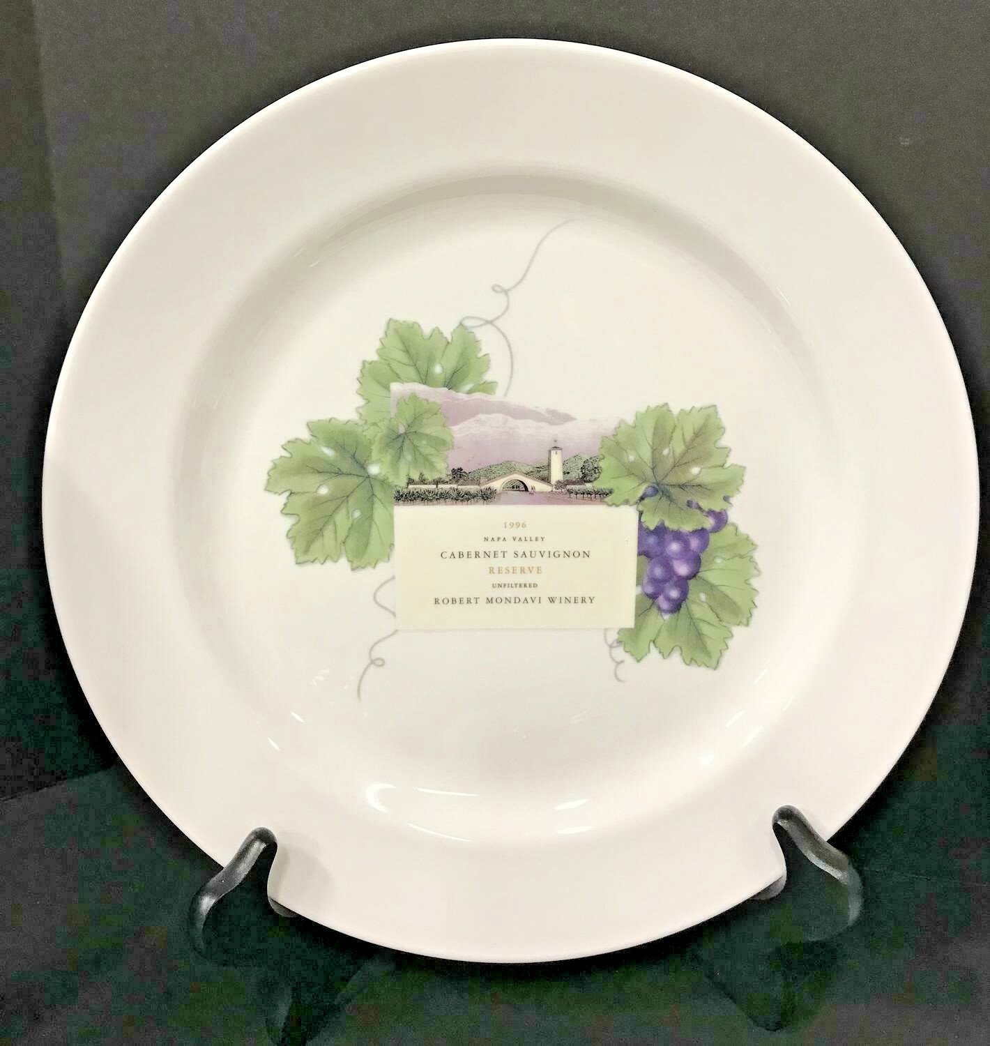 Wedgwood Grand Gourmet Mondavi Cabernet Reserve Accent Plate New – Rare