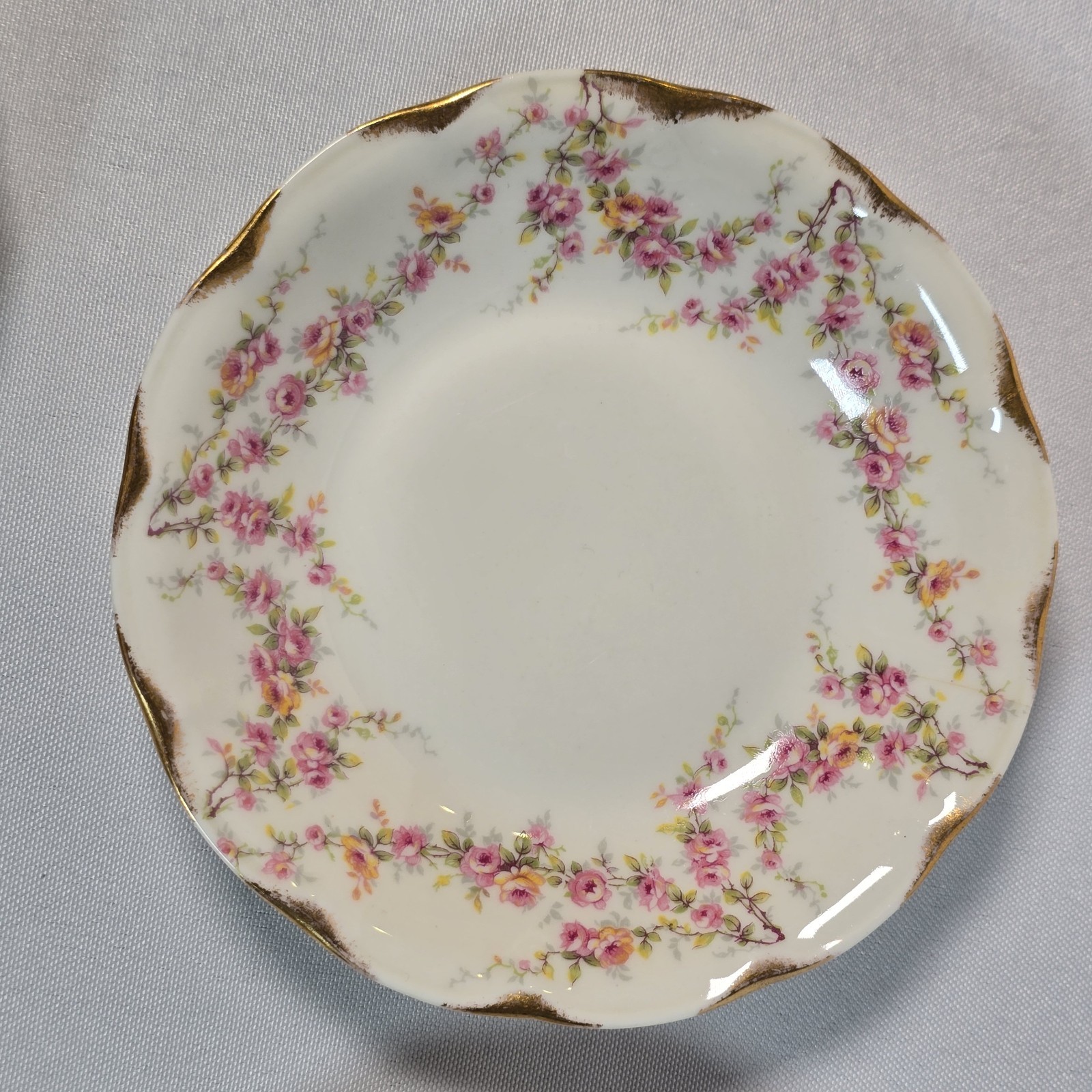 6 Theodore Haviland Varenne USA 5 in Small Dessert Fruit Bowls Tiny Roses chip*