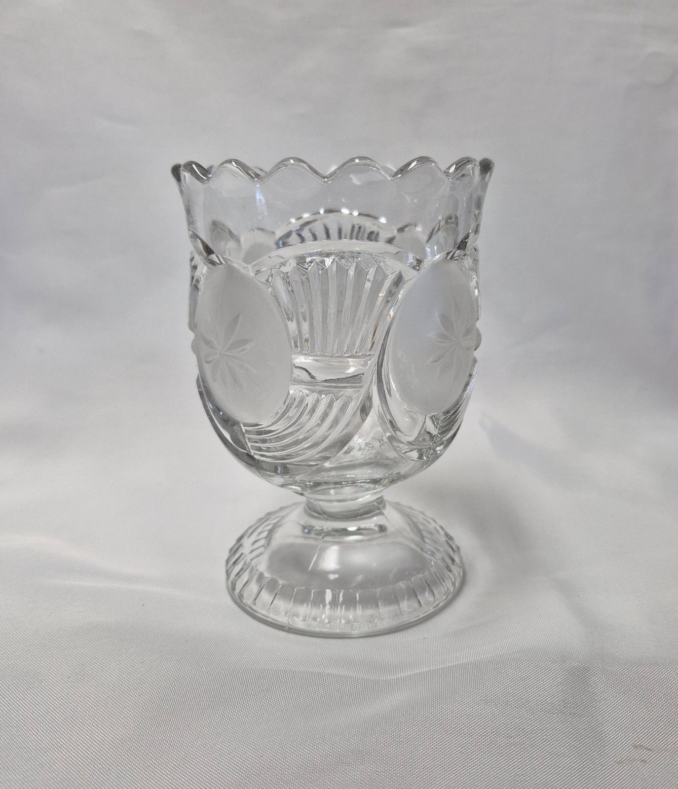 Frosted Circle Spooner Bryce Bros. Pattern Glass
