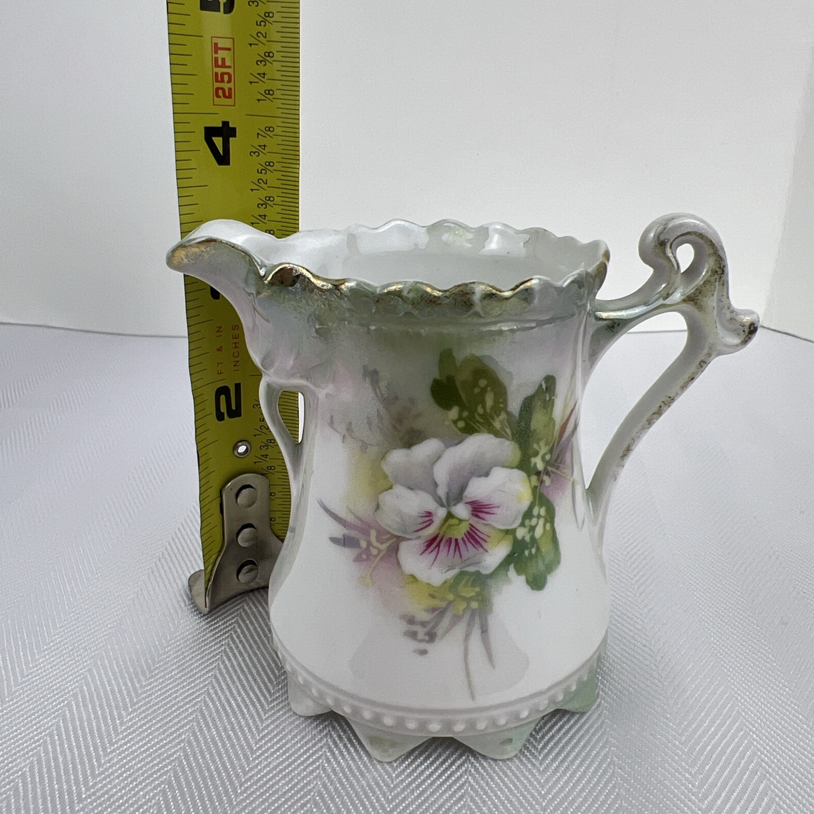 Antique RS Prussia RED MARK Porcelain Teapot Chocolate Pot Sugar Creamer Set