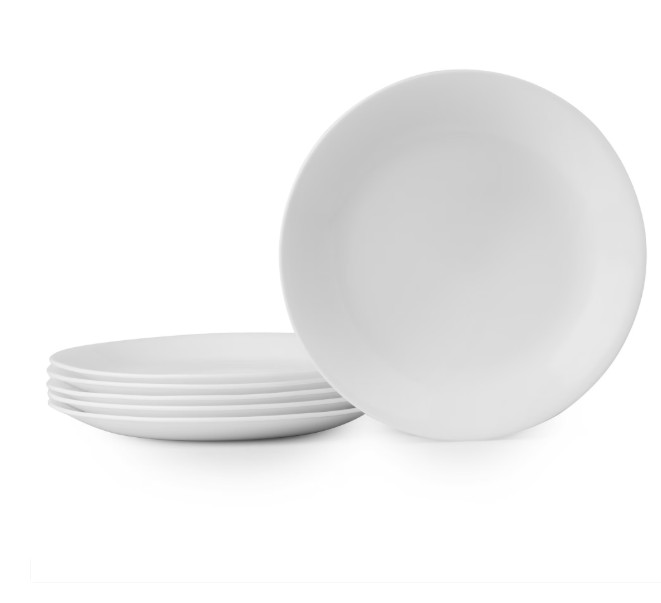 Corelle Livingware Winter Frost White 10.25″ Dinner Plate, Set of 6