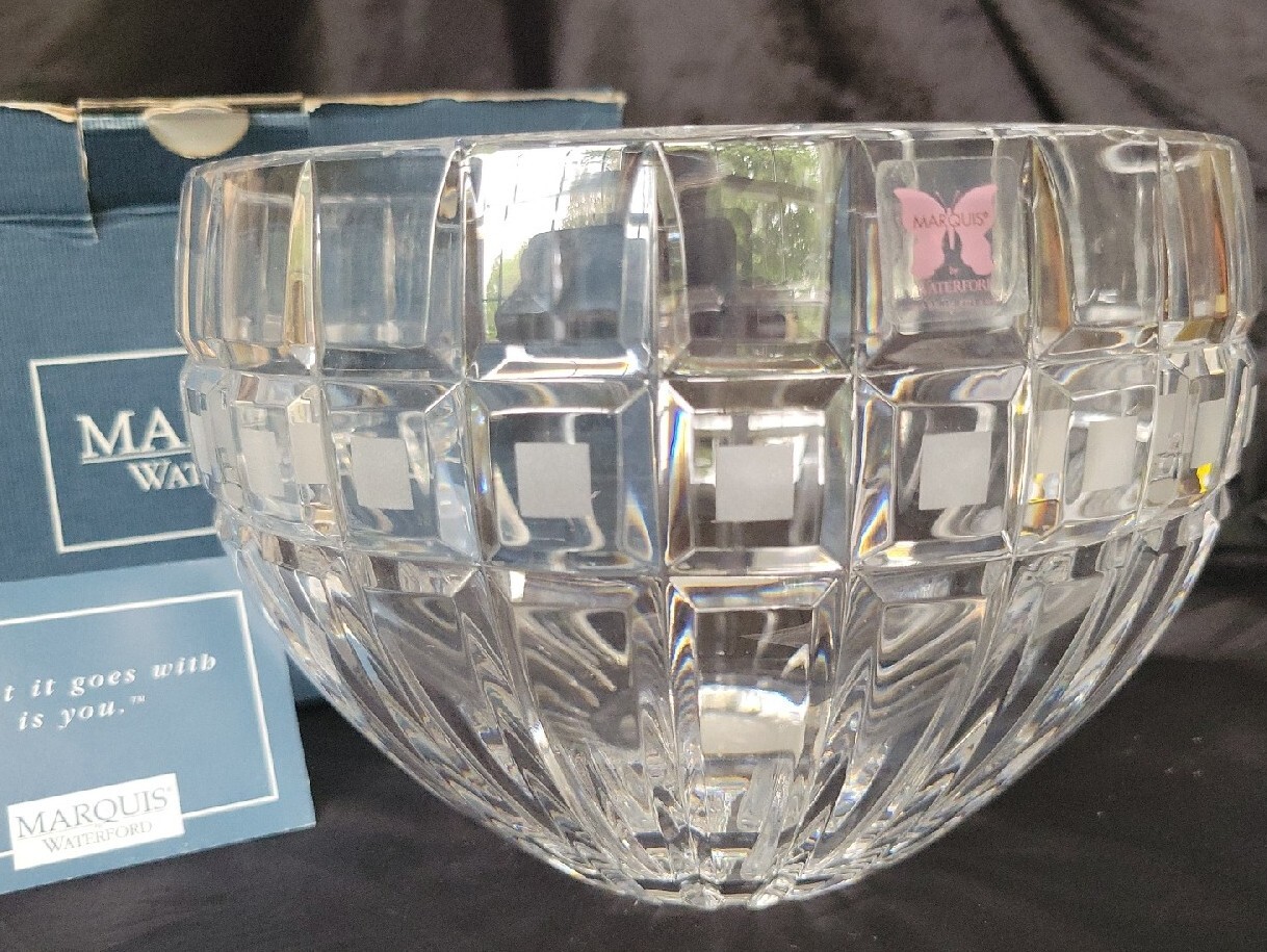 Waterford Marquis Quadrata Crystal Bowl Fruit Bowl NEW W/Box GORGEOUS