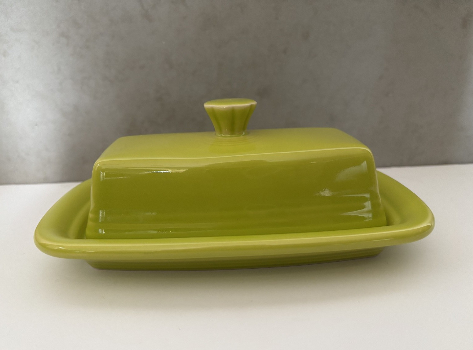 Fiesta Lemongrass 1/4 Lb Covered Butter Dish + Lid Large 8 1/8″ x 5 1/8″ MINT