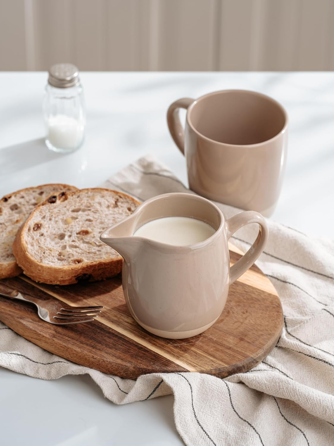 Milkyway 13oz Creamer with Handle, Ceramic Coffee/Milk/Sauce/Serving/Salad Pitch
