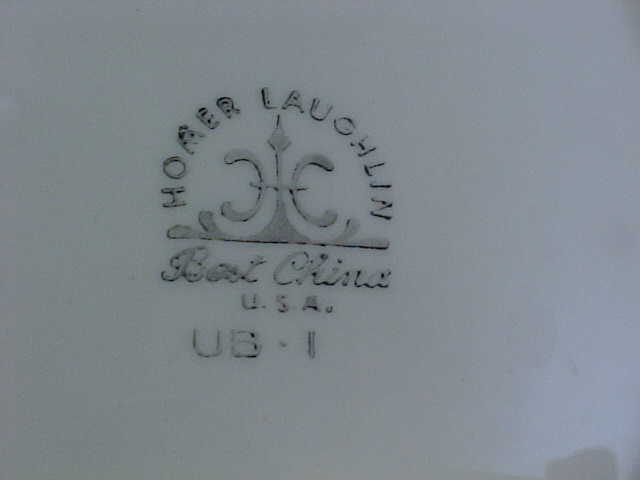 Homer Laughlin Dinner Plates 2 Best China Restaurant Ware Brown and Blue Band