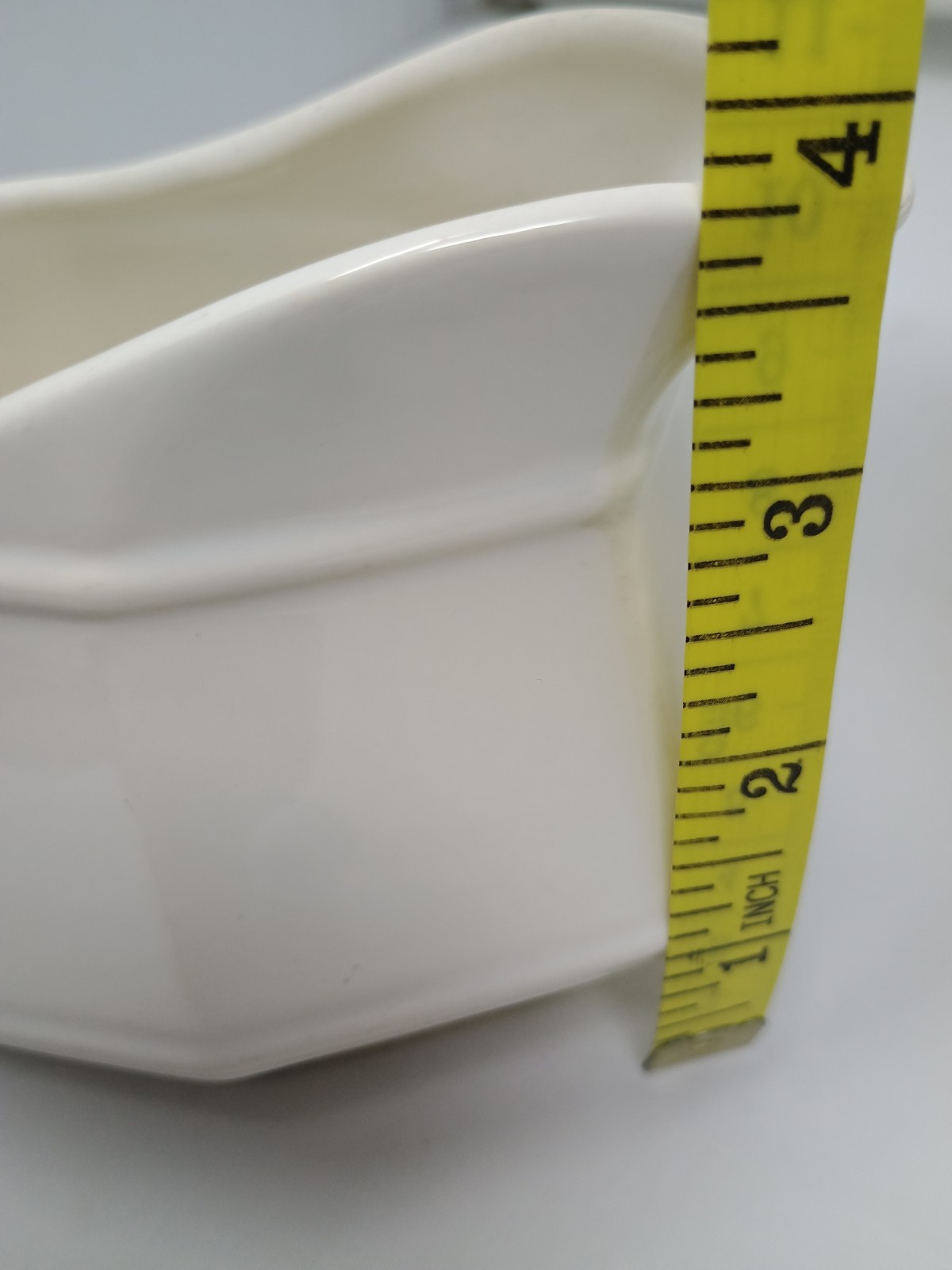 Vintage Homer Laughlin Colonial White Dover Gravy Boat Ivory White Ironstone