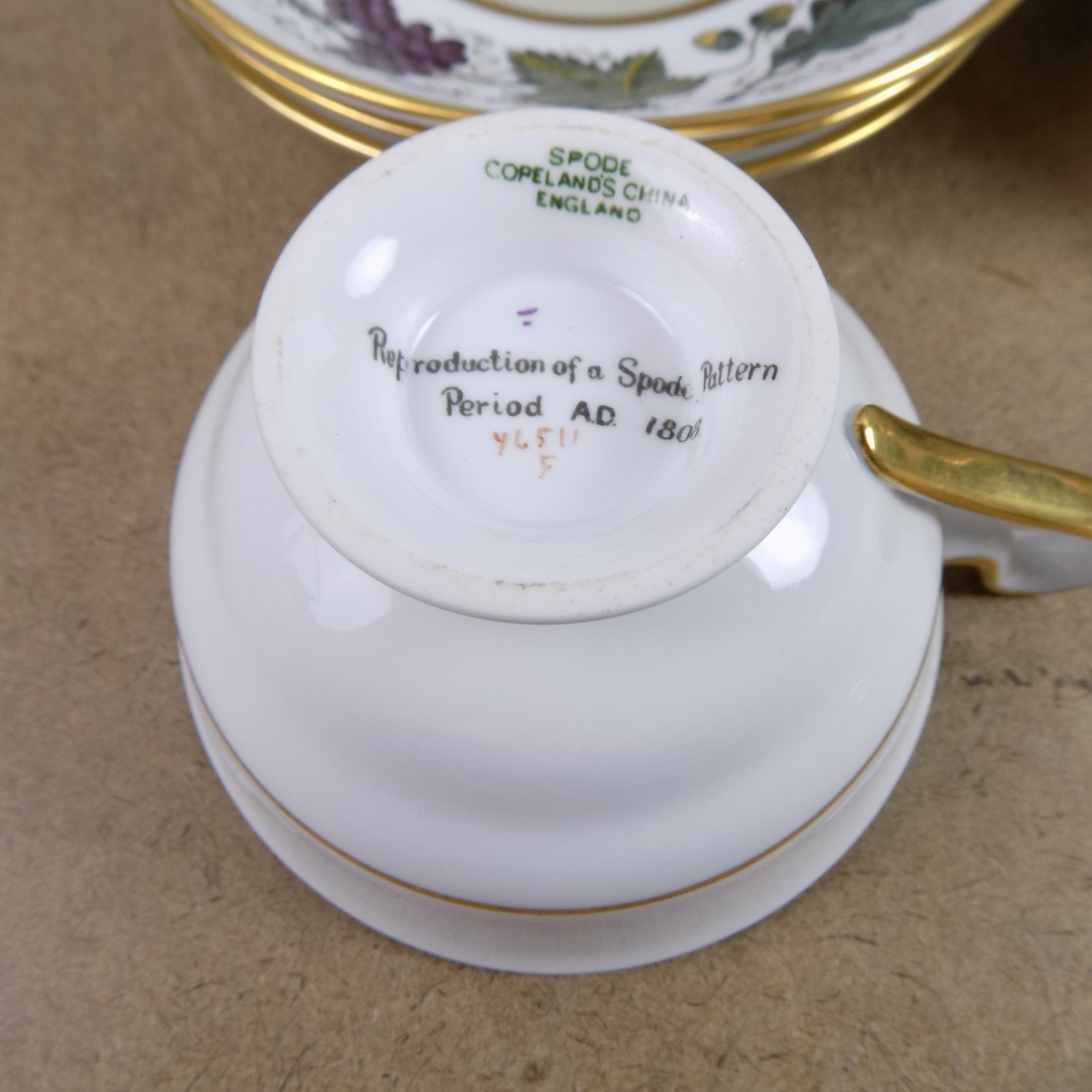 12 Spode Kent Celadon Cups & Saucers Pattern Period AD 1808 Reproduction