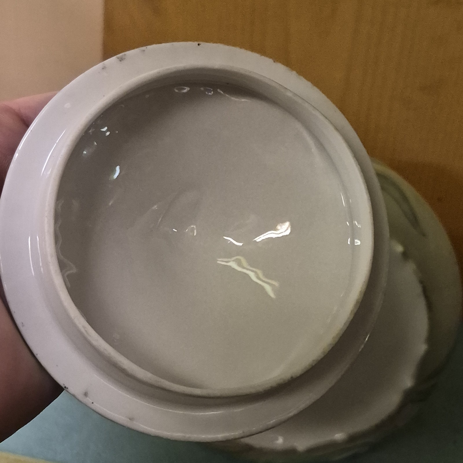 Antique RS Prussia Hidden Image Porcelain Biscuit Cracker Jar Art Nouveau