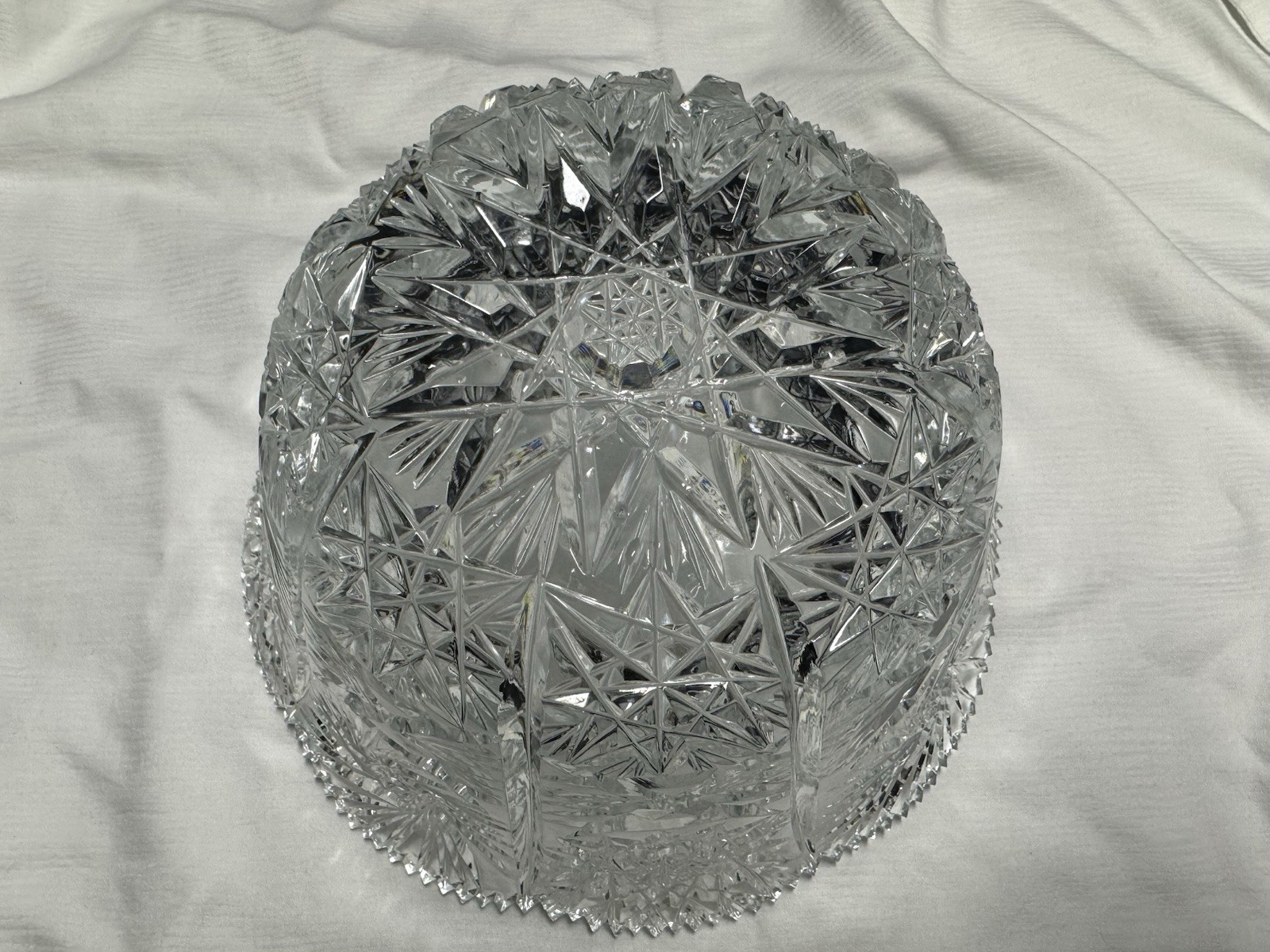 American Brilliant Period ABP Crystal Glass Cut Bowl 9”