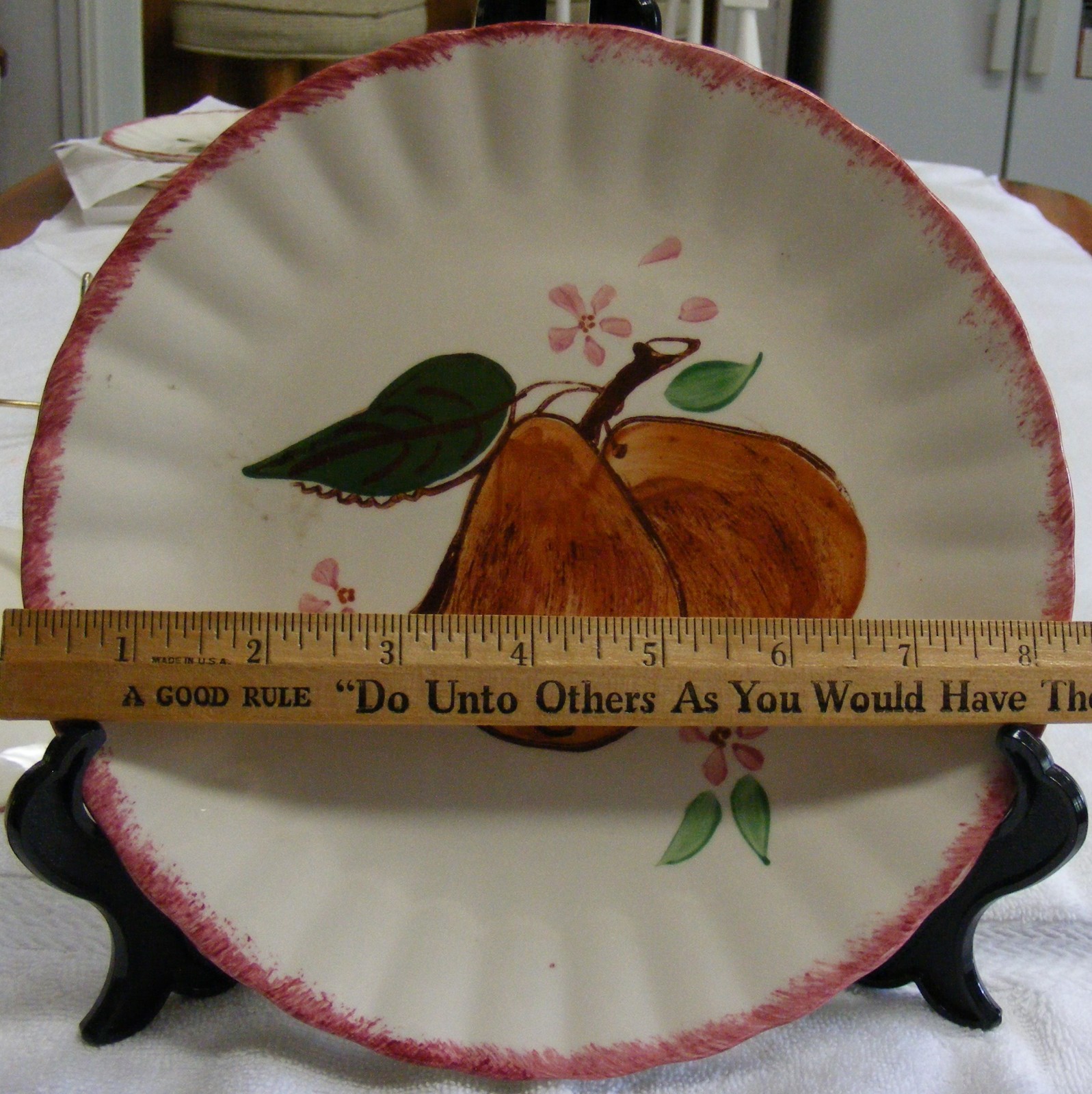 SOUTHERN POTTERIES/ BLUE RIDGE COUNTRY FAIR SALAD PLATE PEARS