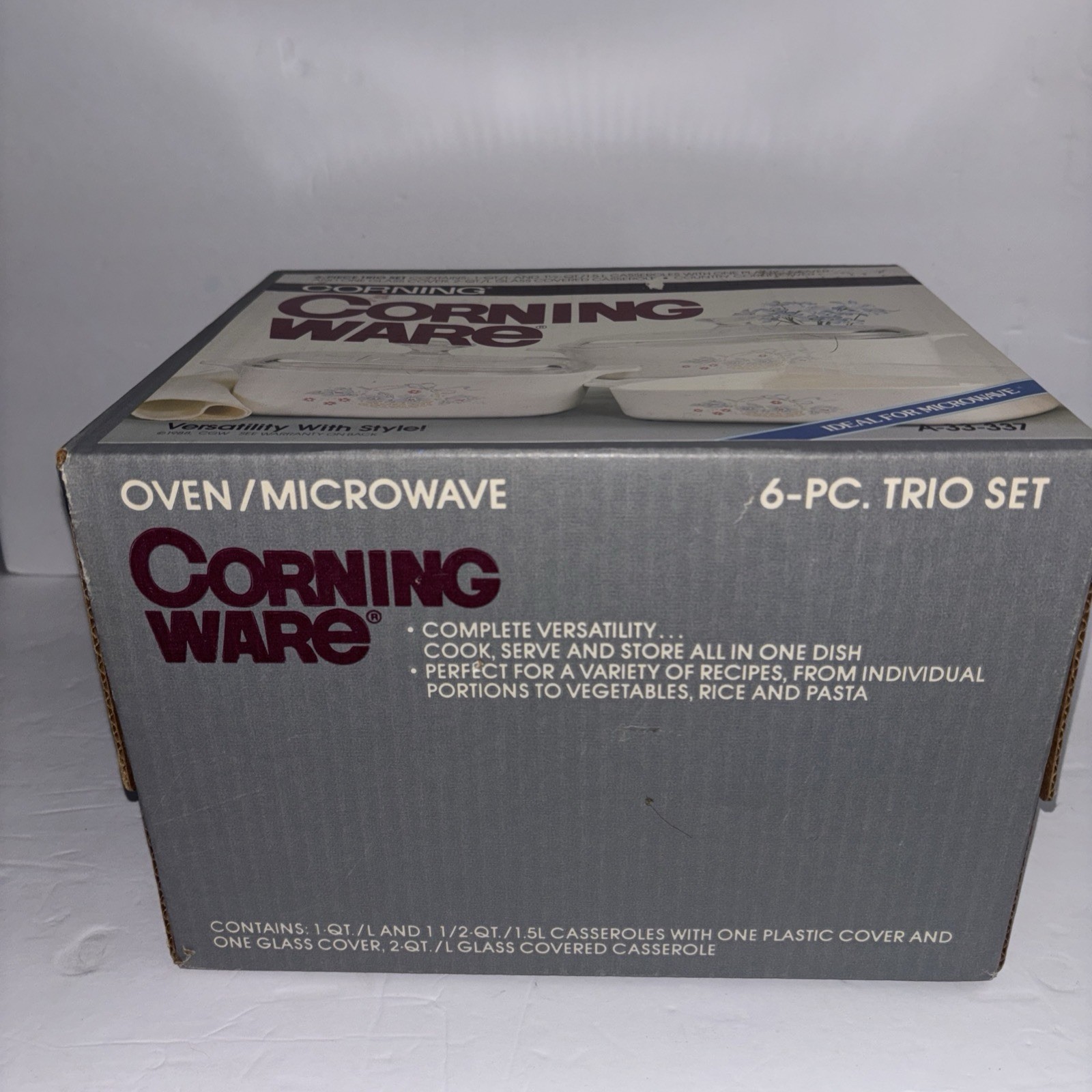 Corning Ware 6 Piece Set Country Cornflower