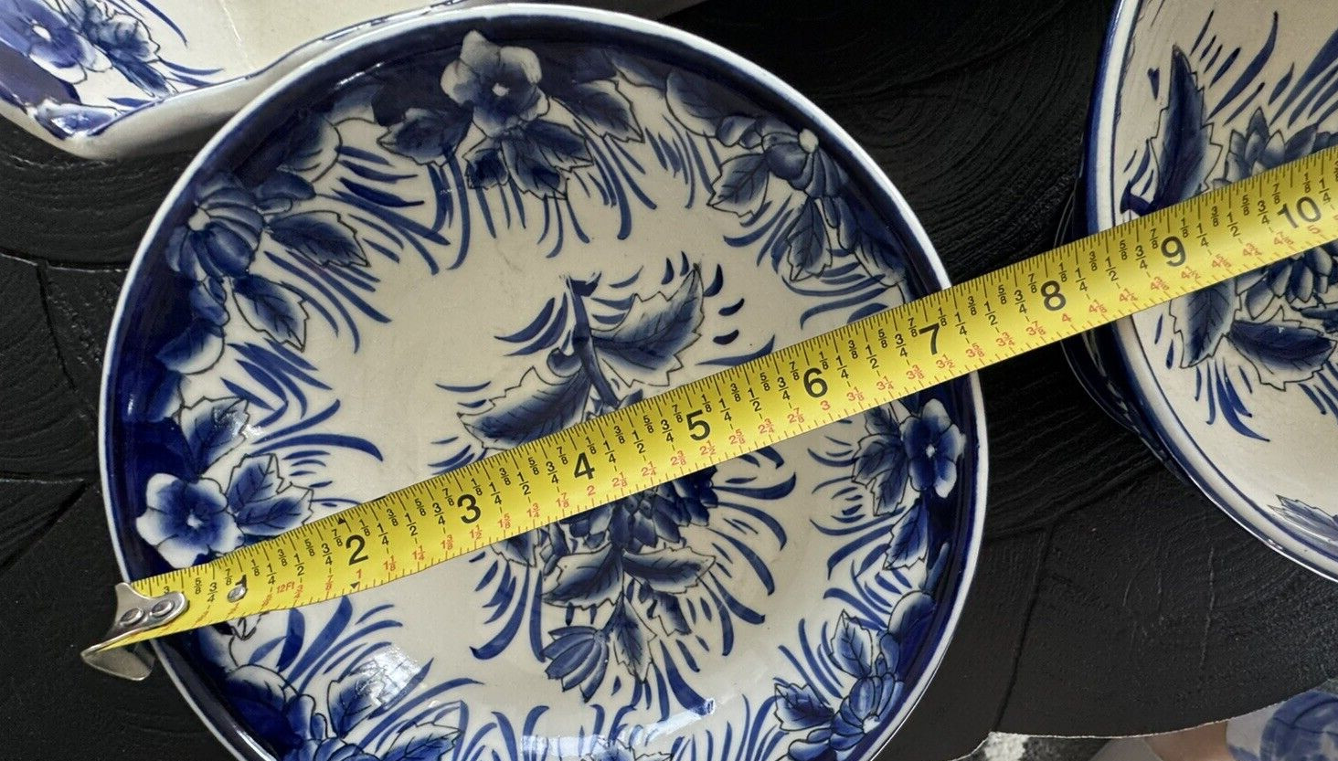 I. Godinger & Co. Italian Cobalt Blue & Terracotta Hand Painted SET