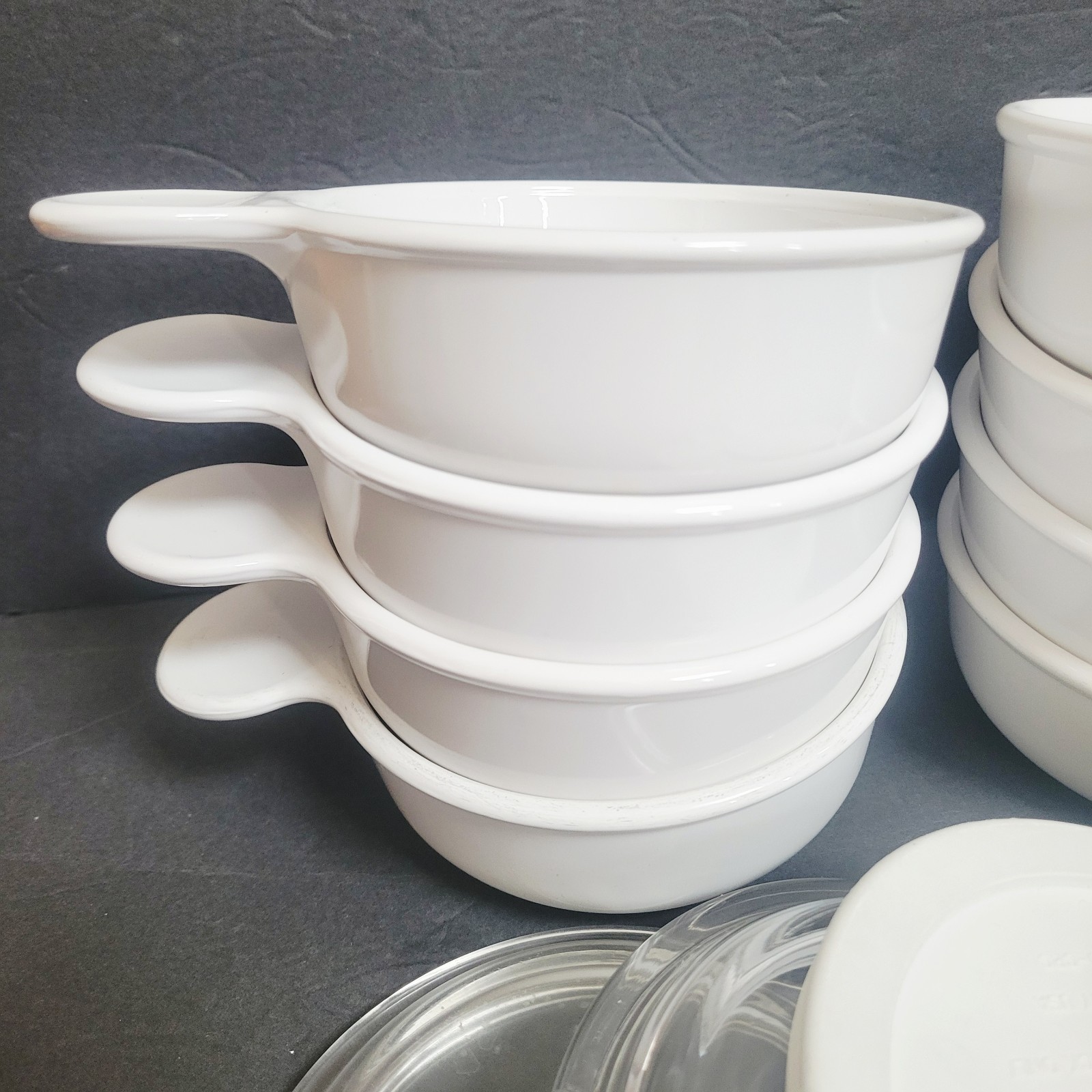 8 Corning Ware Grab It Bowls *3 UNUSED Bowls* & 4 Lids (2 Pyrex + 2 Lids)