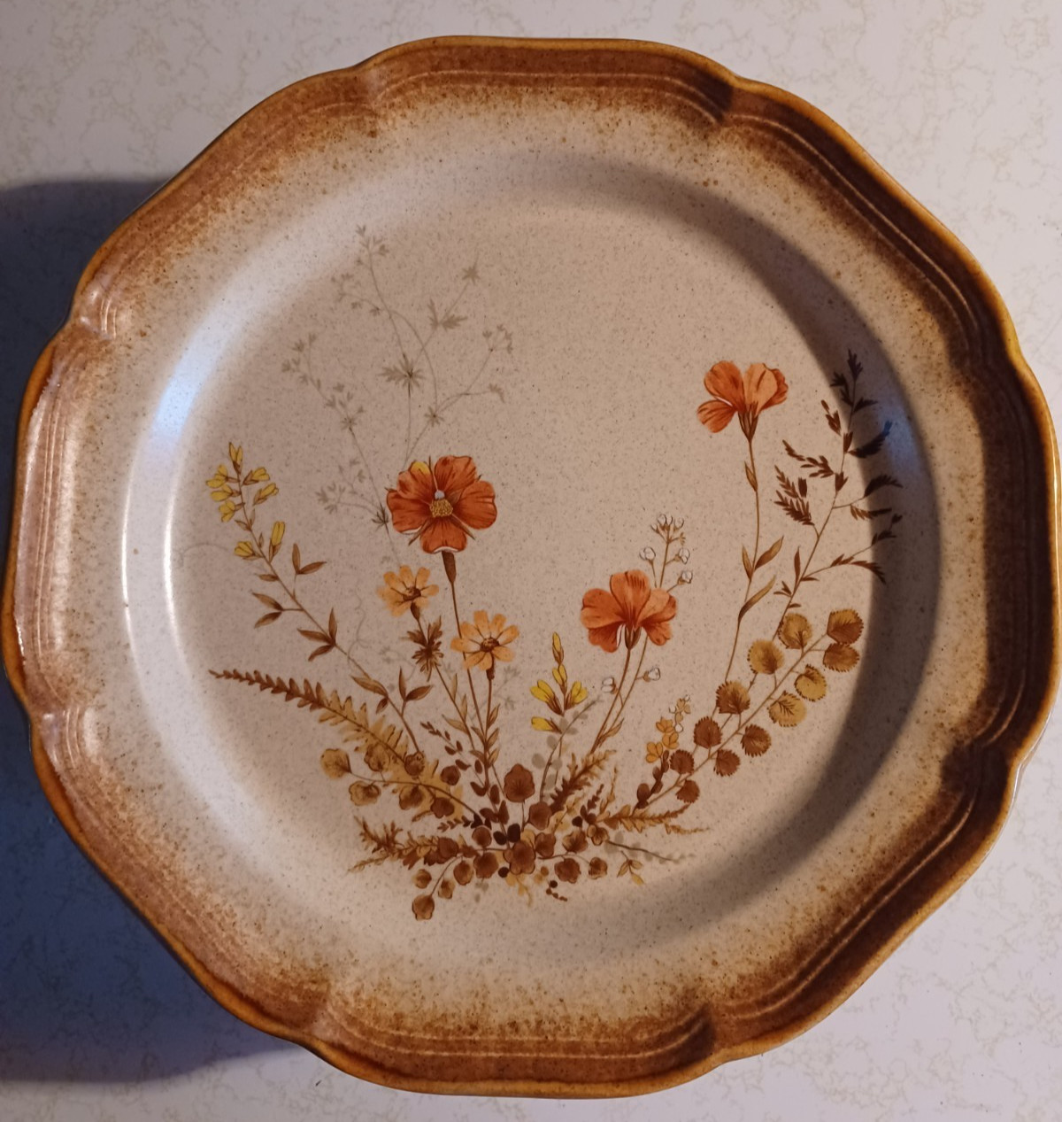 Vintage Mikasa Whole Wheat Jardiniere Dinner Plates 10 7/8″ Made In Japan E8016