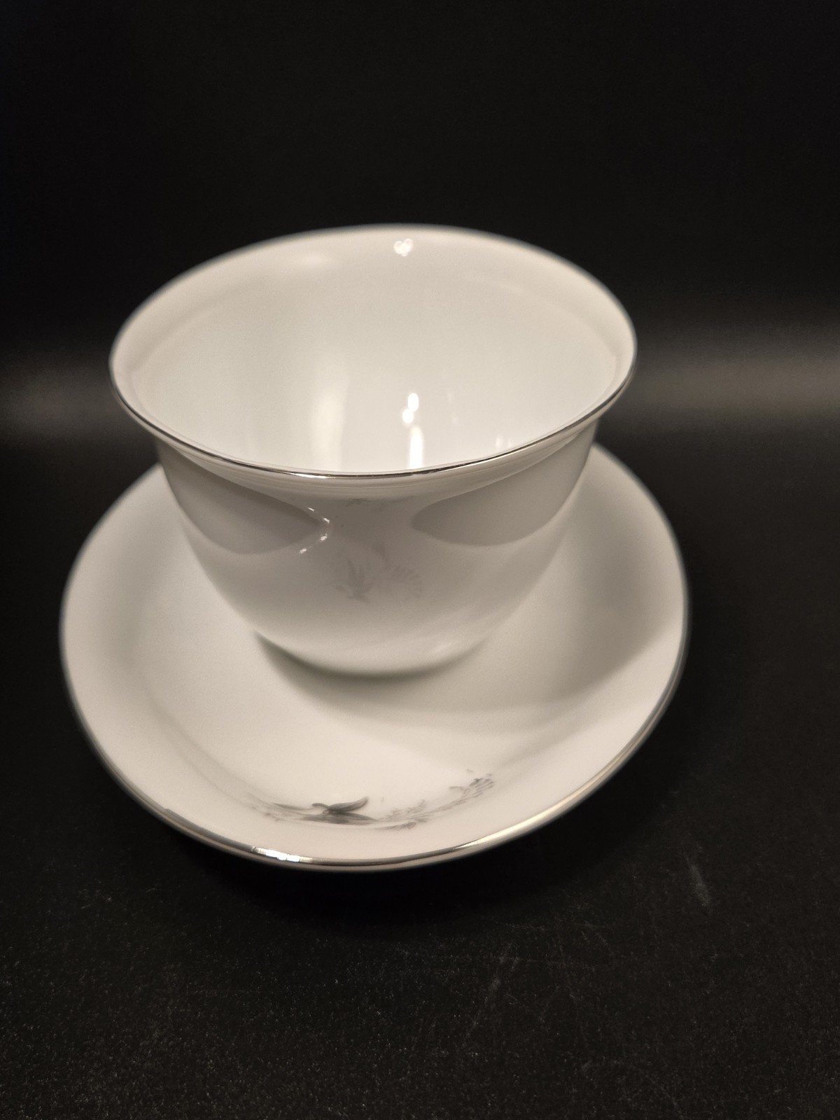 Seyei Gravy Boat 510 Attatched Underplate Platinum Trim MCM EUC