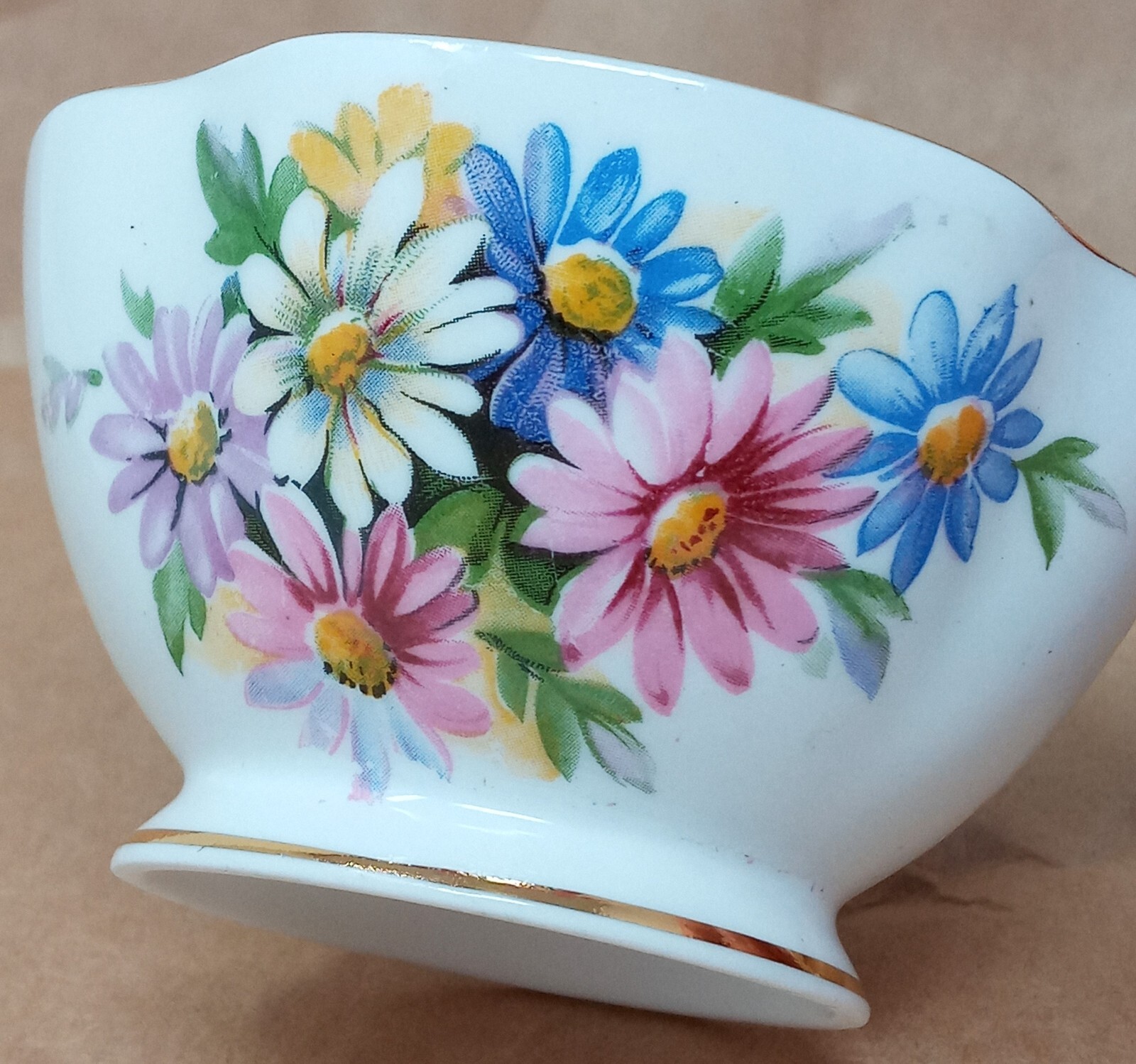 Crownford Creamer & Open Sugar Bowl set Fine Bone China England floral design