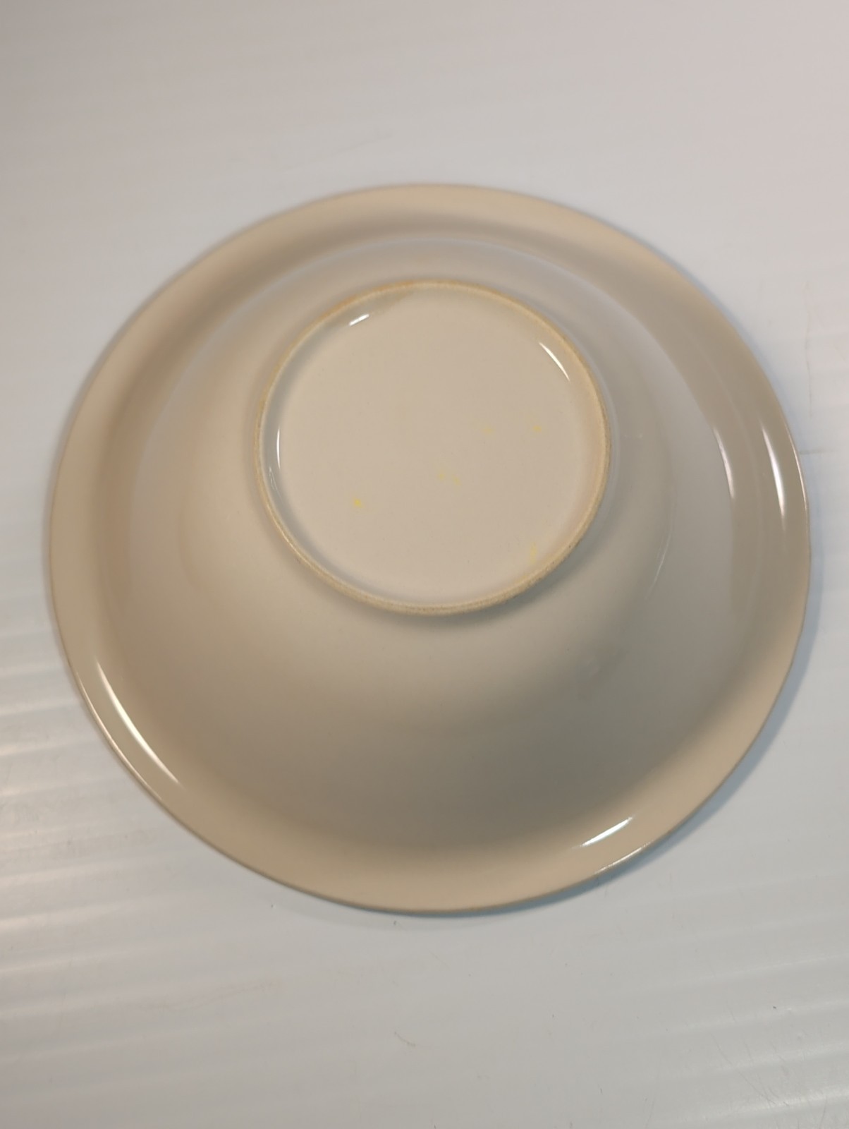 JPM Colorifics Stoneware?? Orange & Brown Striped 7.5″ Bowl Unmarked See Picture