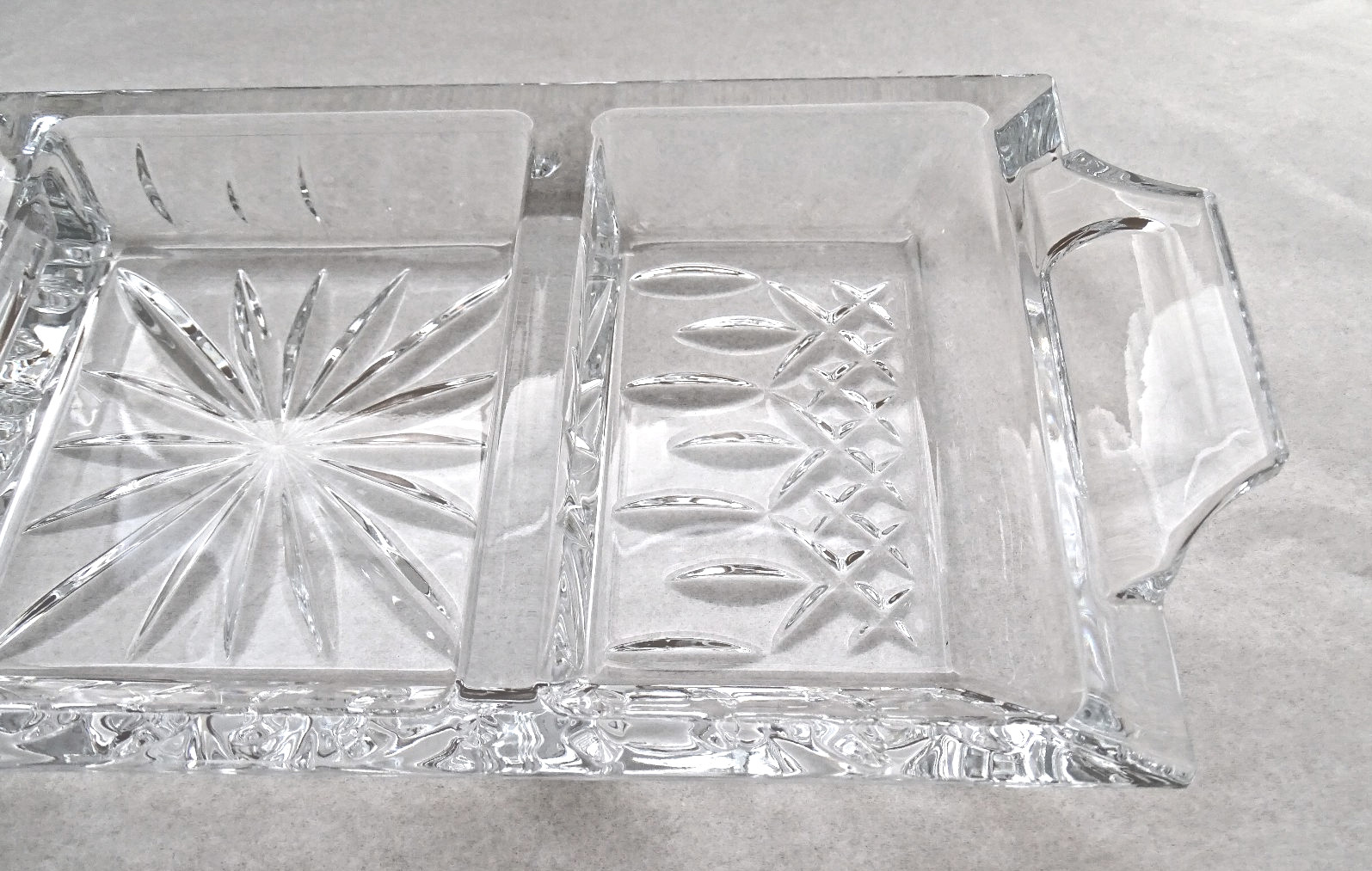 Waterford Crystal Lismore 3-Part Serving Dish / Free Shipping