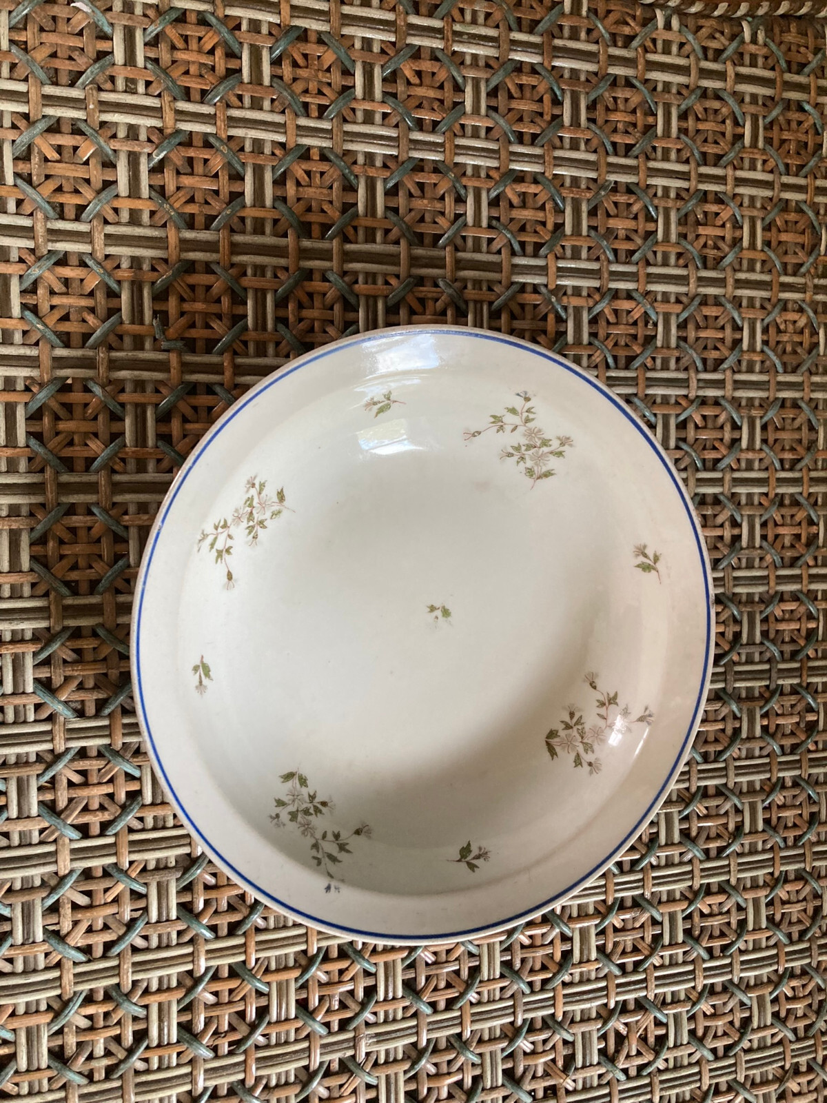 Vintage Limoges 11″ Bowl Cornflower