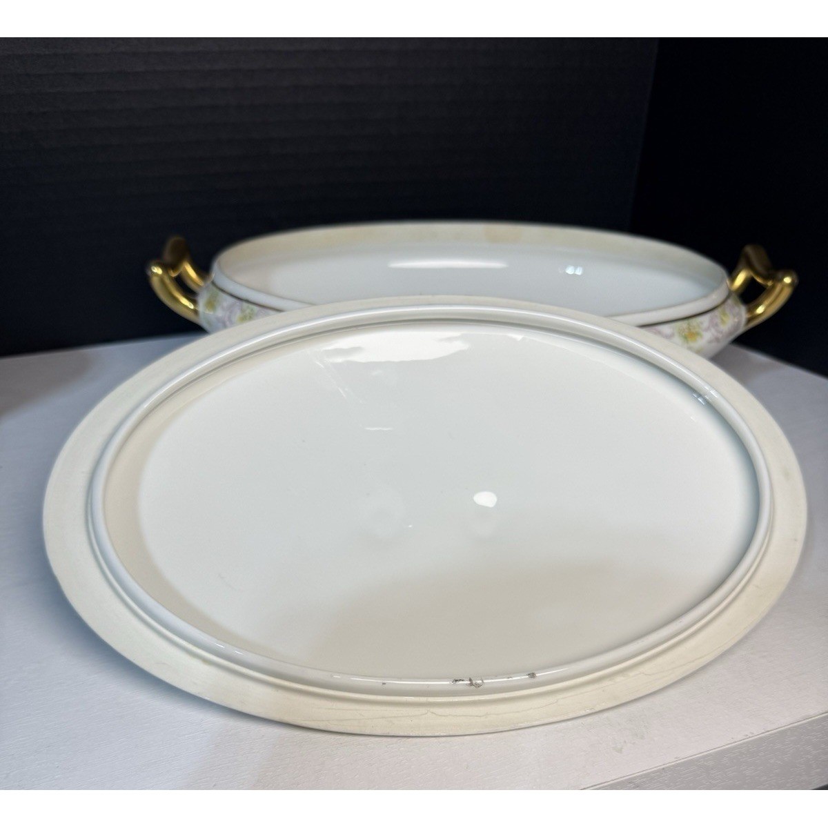 ATQ Limoges Elite Works Bawo & Dotter BWD647 Oval Covered Vegetable Server 12″