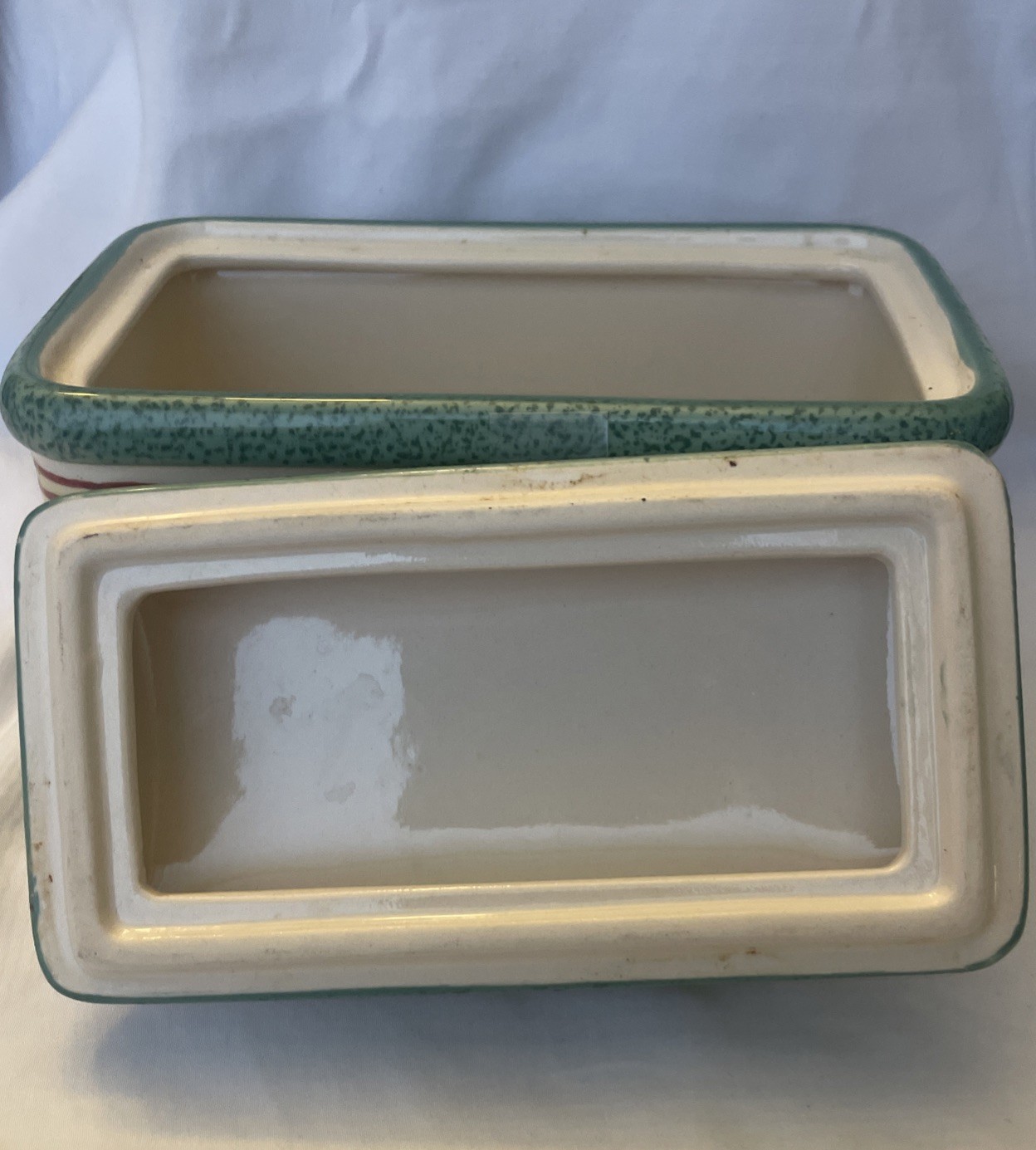 Pfaltzgraff French Quarter Butter Keeper Box Rare Piece 7” L X 4” W X 5” H