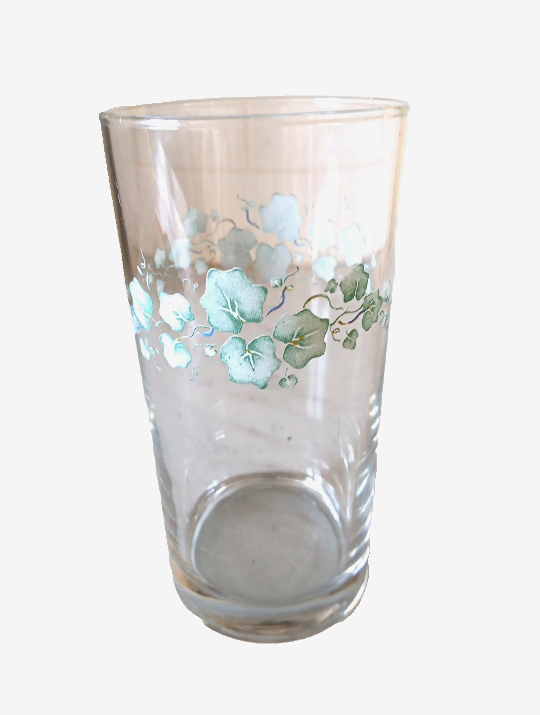 Corelle CALLAWAY 16 oz JUICE GLASS *Green Ivy Weighted Bottoms 🥀