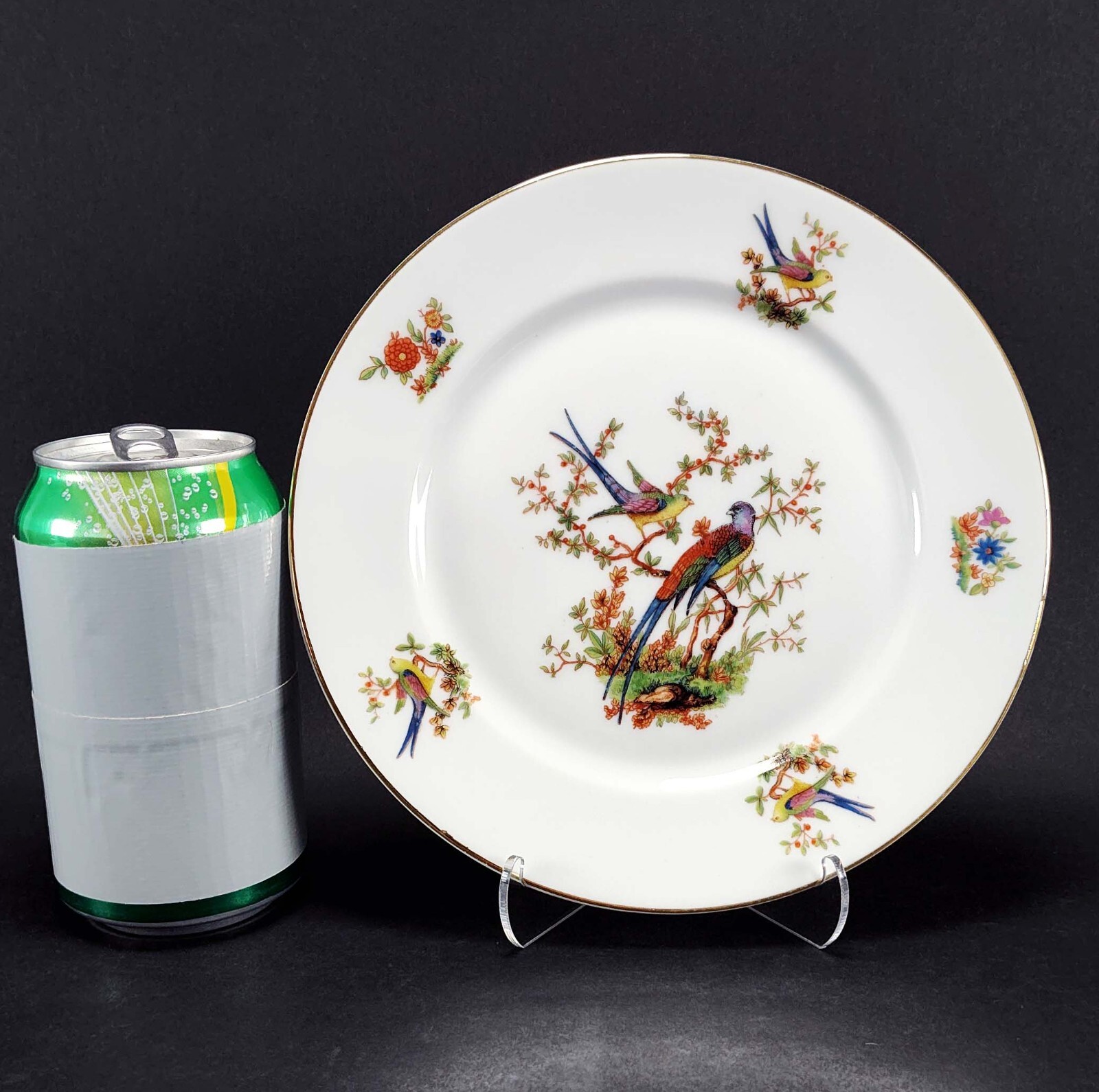 4 Vintage Mismatched China Salad Plates Gallery Wall Collection Display Cracked