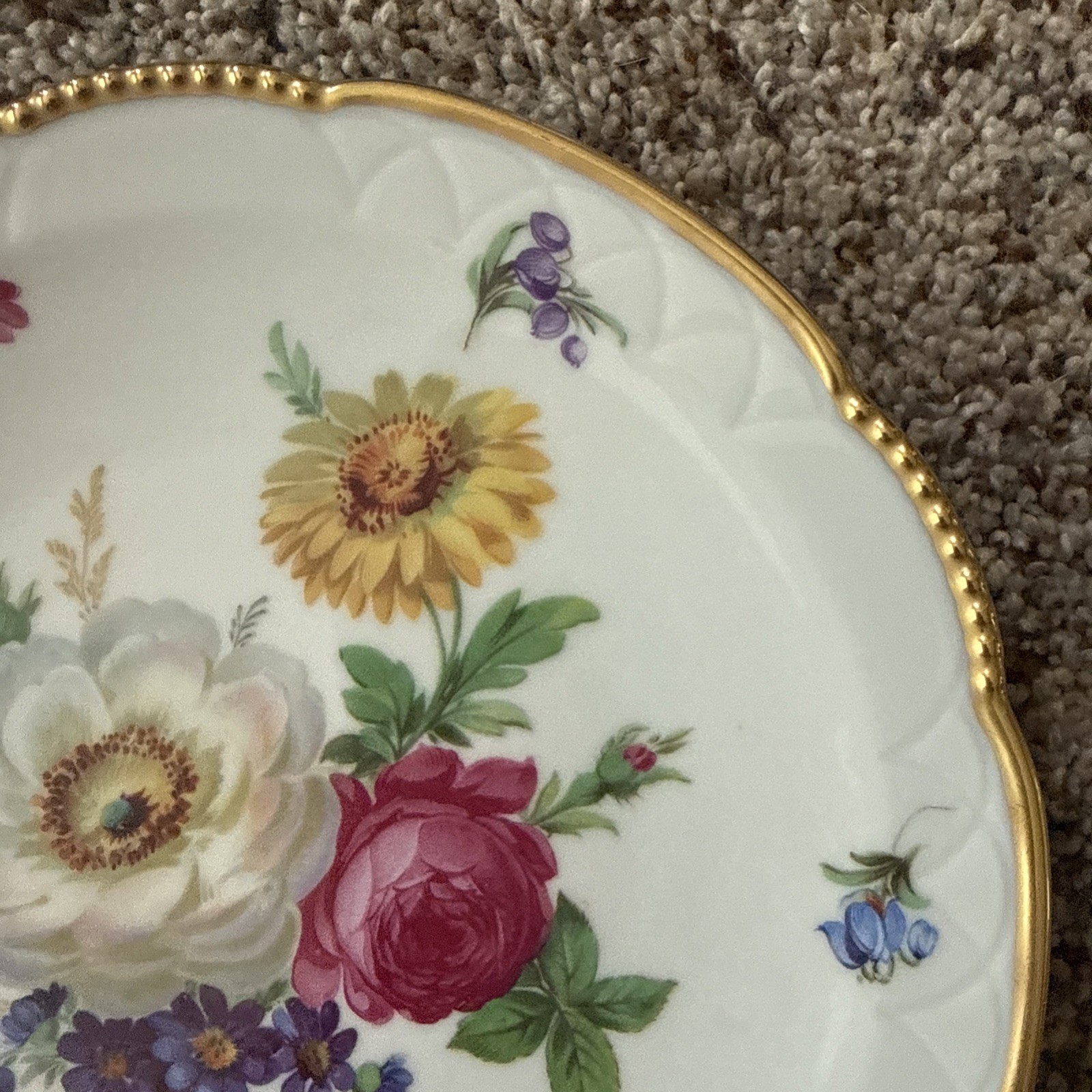 Mitterteich Bavaria Germany Meissen Floral Small Dessert Plate 6inch (076)