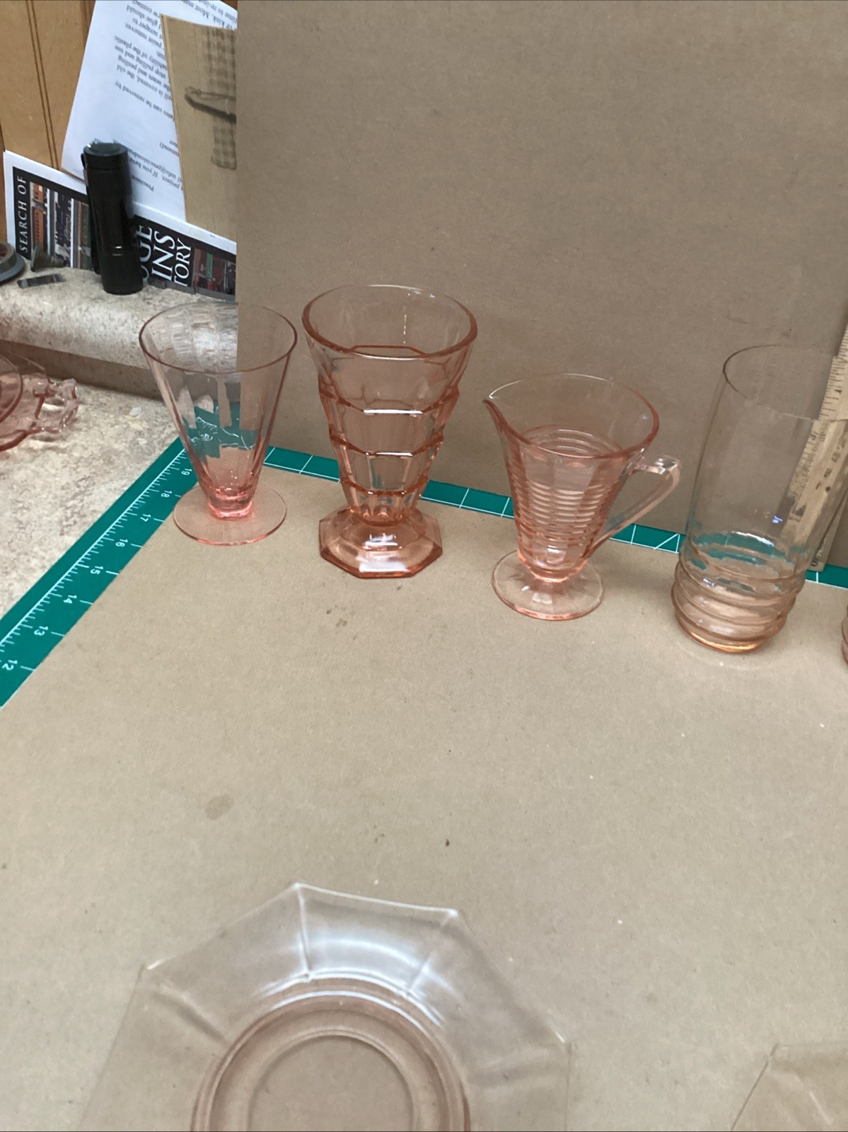 Large Vintage Lot 25 Pieces Mixed Pink Depression Glass