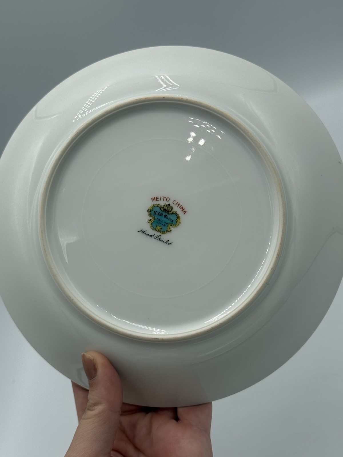 Vintage NSP China Meito China Salad Bowl Hand Painted 7.5 Inches