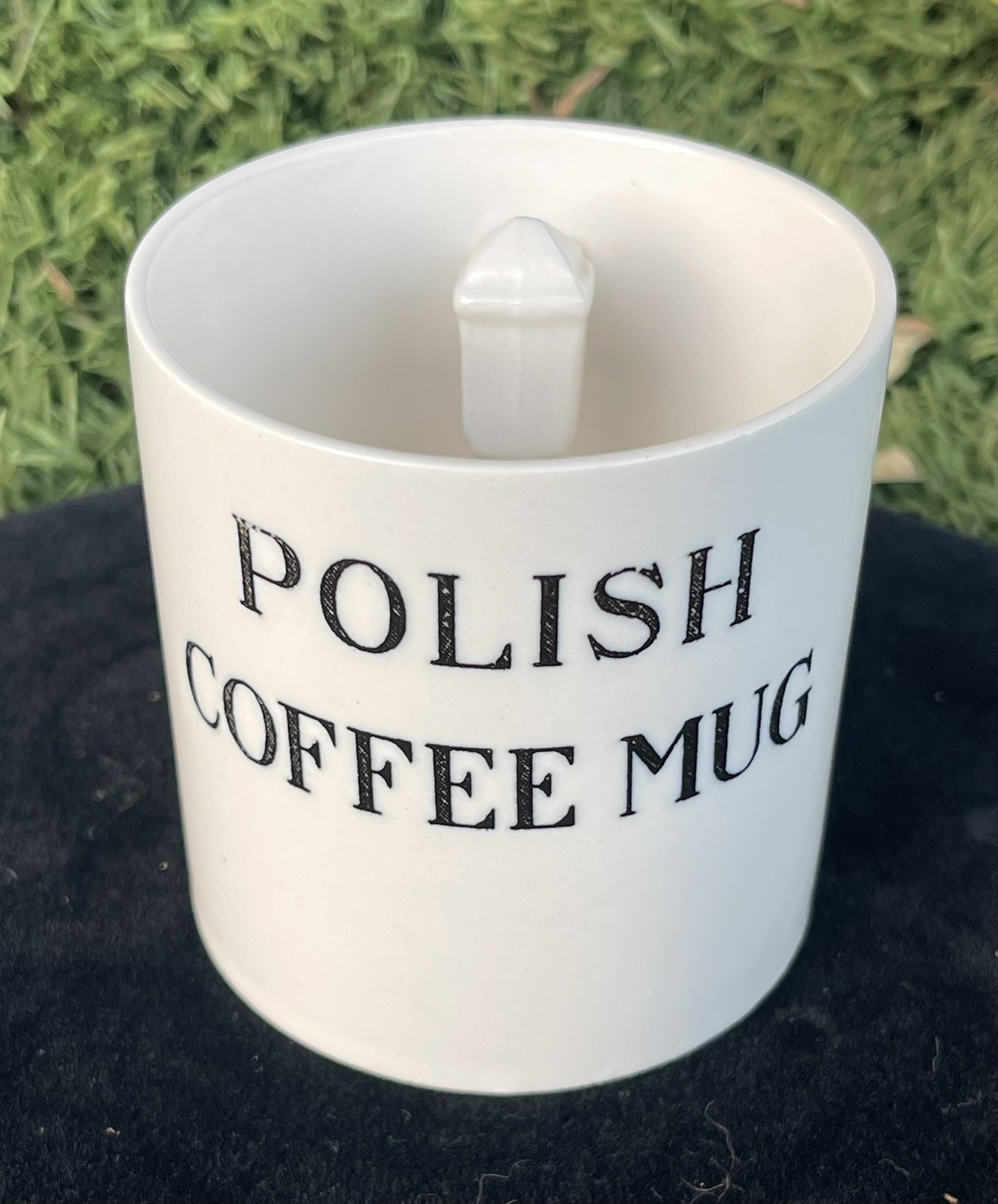 VTG Polish Humor Ceramic Pottery 10oz. Coffee Mug Joke Made In Japan Funny