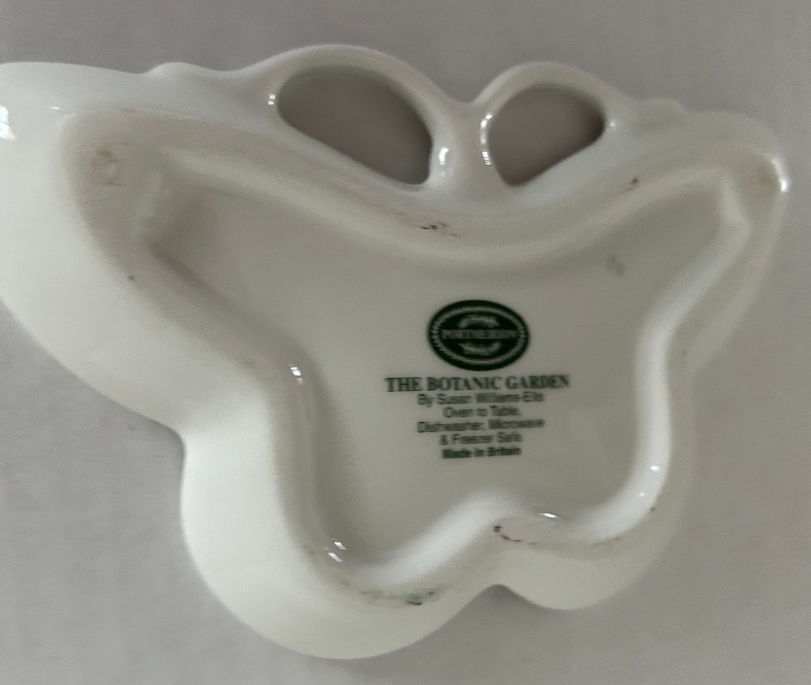 Portmeirion Botanic Garden Butterfly Spoon Rest Dish Bee Dragonfly Ceramic