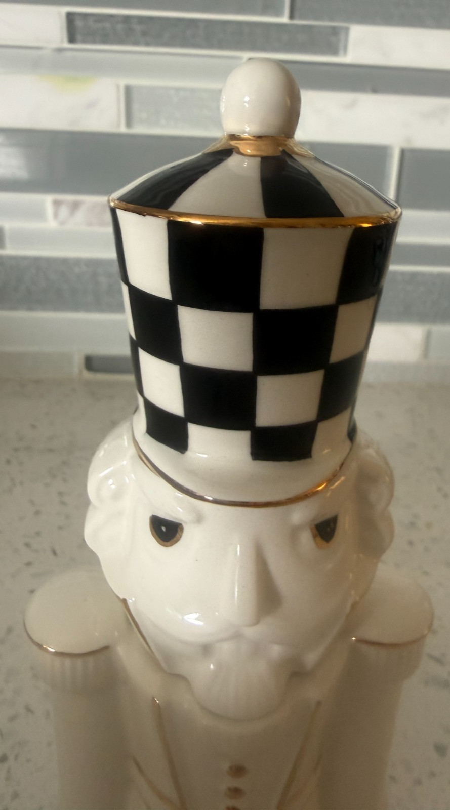 MacKenzie Childs Courtly Noel Nutcracker Salt & Pepper Set