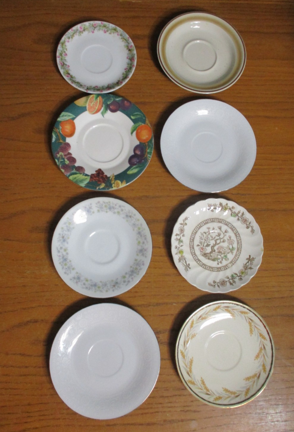 x8 – Mixed Lot of Saucer Plates – 5.25″ to 6-3/8″