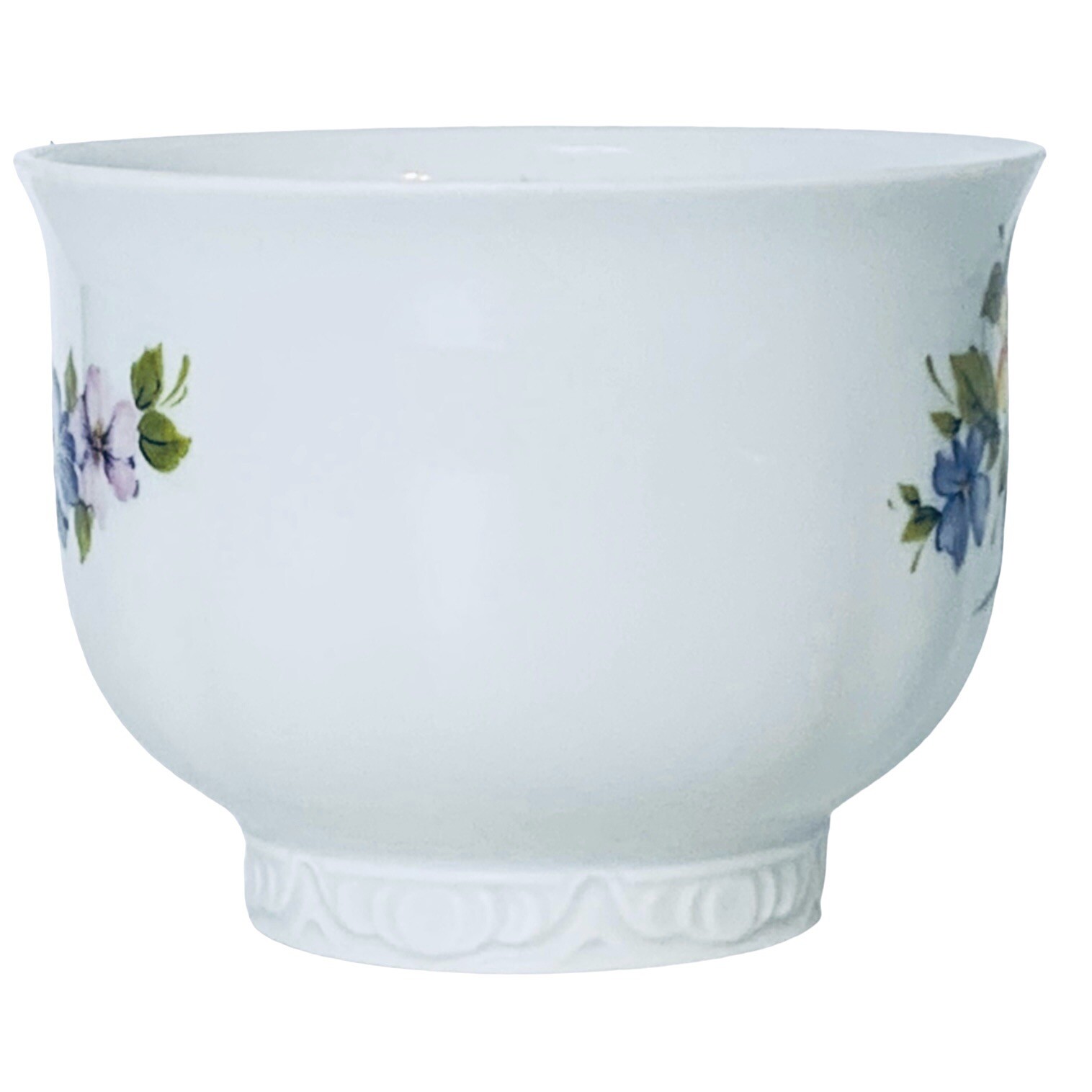 VTG Mitterteich Mulitcolored Flowers Embossed Porcelain Footed Cup Germany NEW