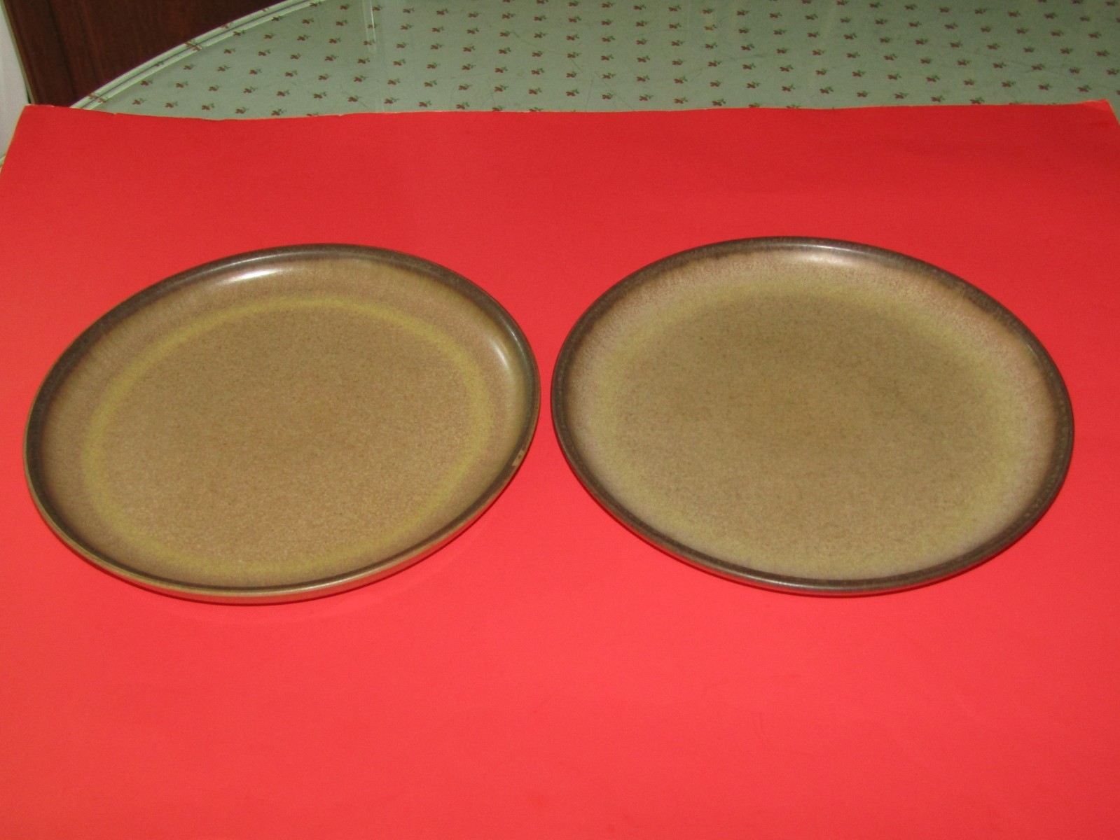 Pair of 2 Denby Romany Brown 10 1/8″ Dinner Plates – Made in England