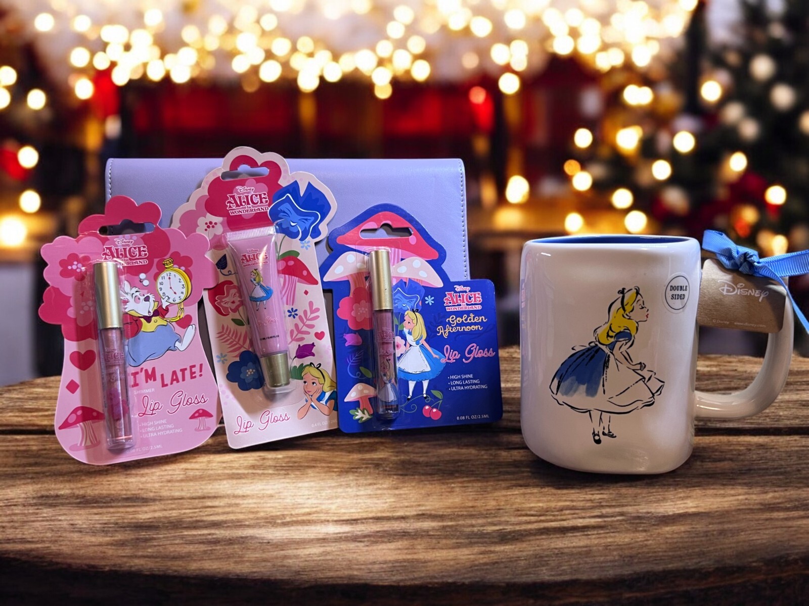 Rae Dunn Alice in Wonderland Mug & Lip Gloss Bundle – Disney Collectible Gift