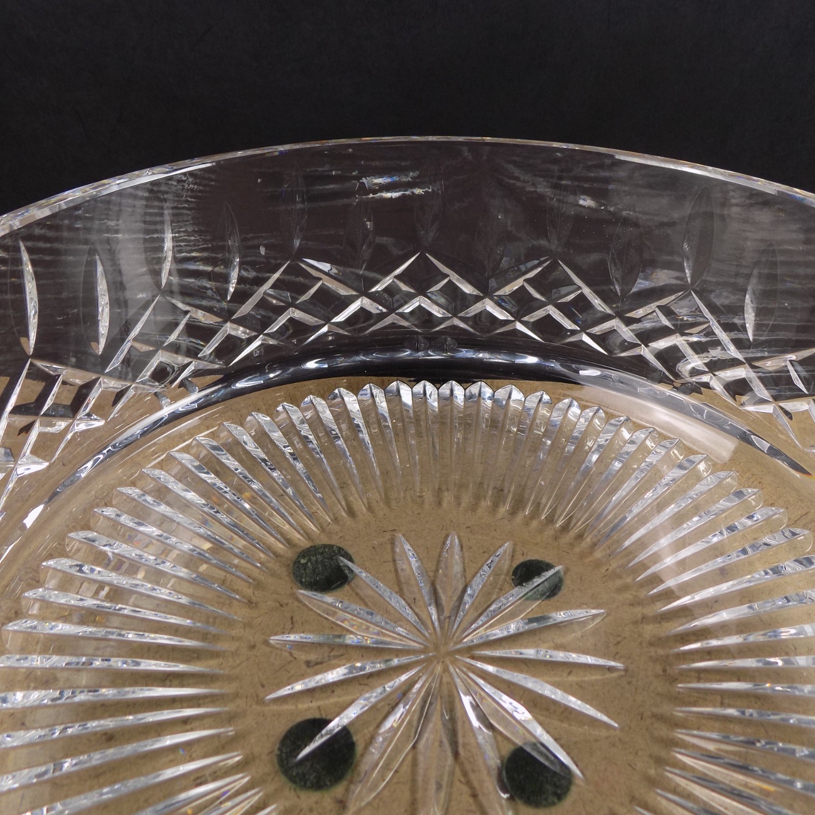 Waterford Lismore Crystal Round Bowl Roly Poly Shape 9.5″x4.25″ VGC