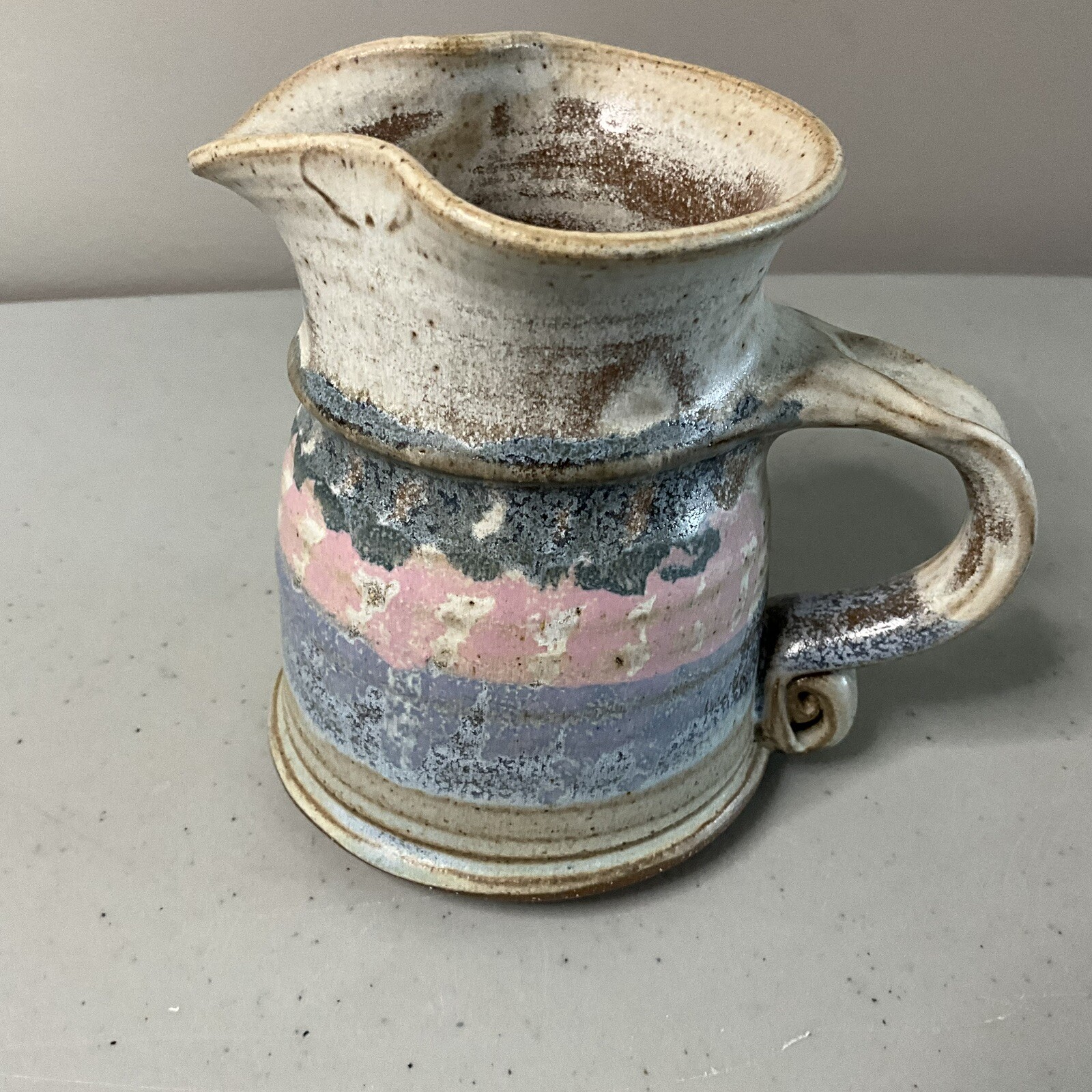 Art Pottery Tea Set 7 Piece Deborah Doran Studio Dundas Ontario Canada Pink Blue