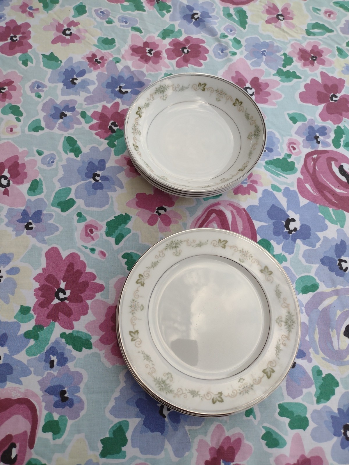 Four Piece Set M China From Japan Pattern Karen Ware Including Serving Platter