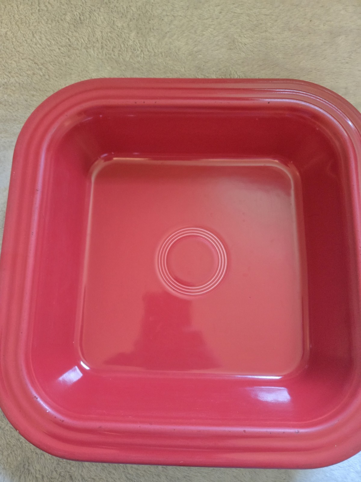 HLC Fiestaware 9in Square Baking Dish Red USED