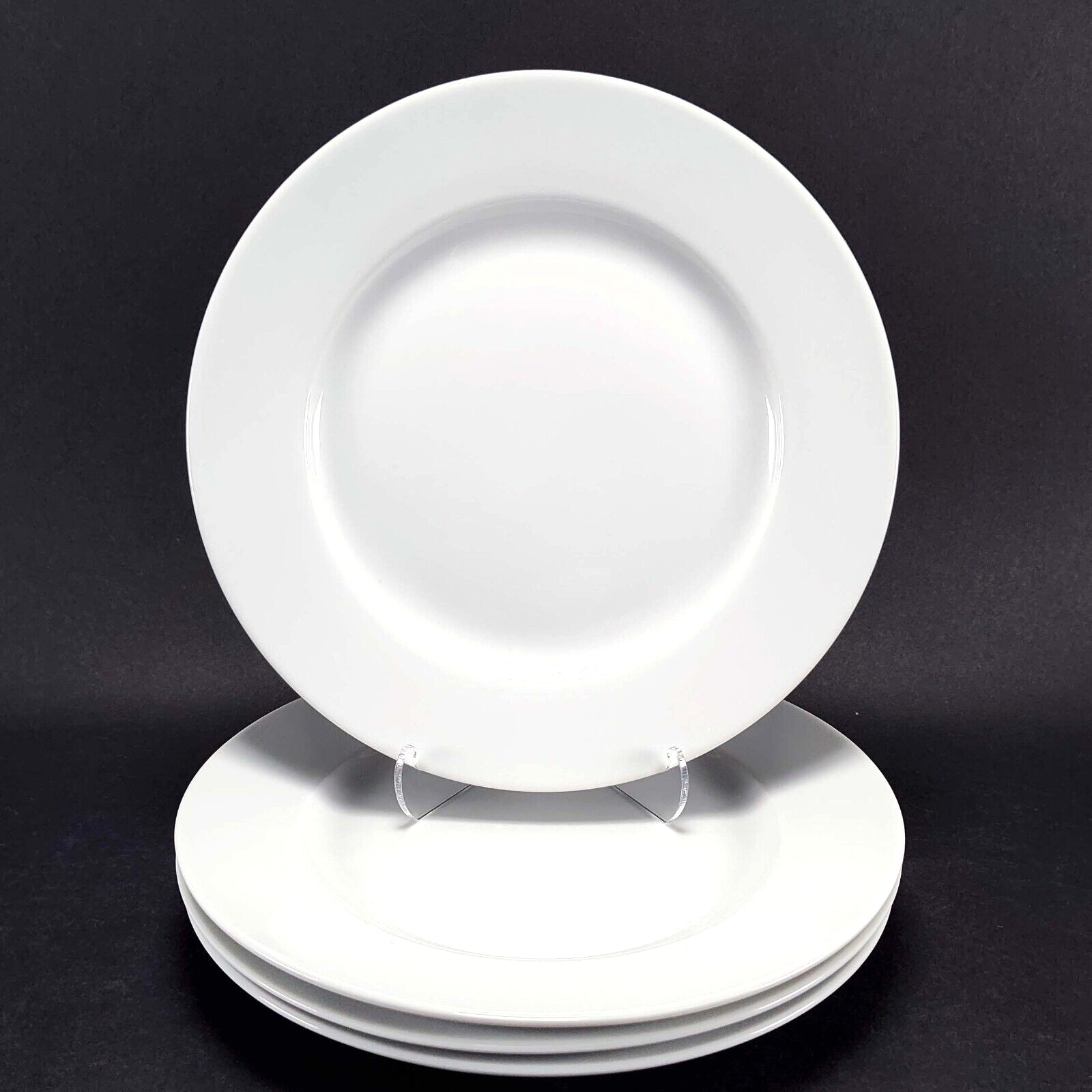 4 Tabletops Gallery Soleil Salad Plates Dishes Classic White Porcelain 8 1/8″