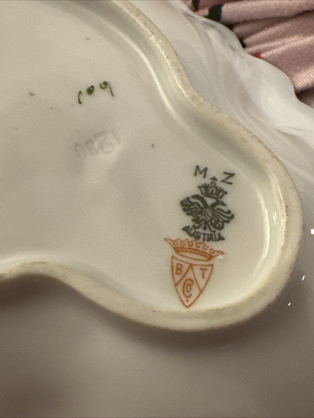 Antique Porcelain Serving Dish RS Prussia 8×5″ Decorative handle