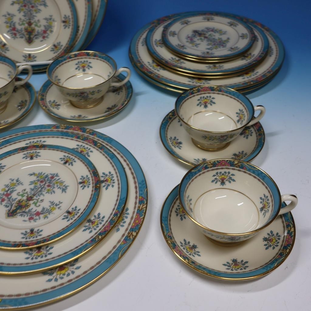 Lenox China – Blue Tree – 4 Place Settings – 20 Pieces – Plates/Cup/Saucer