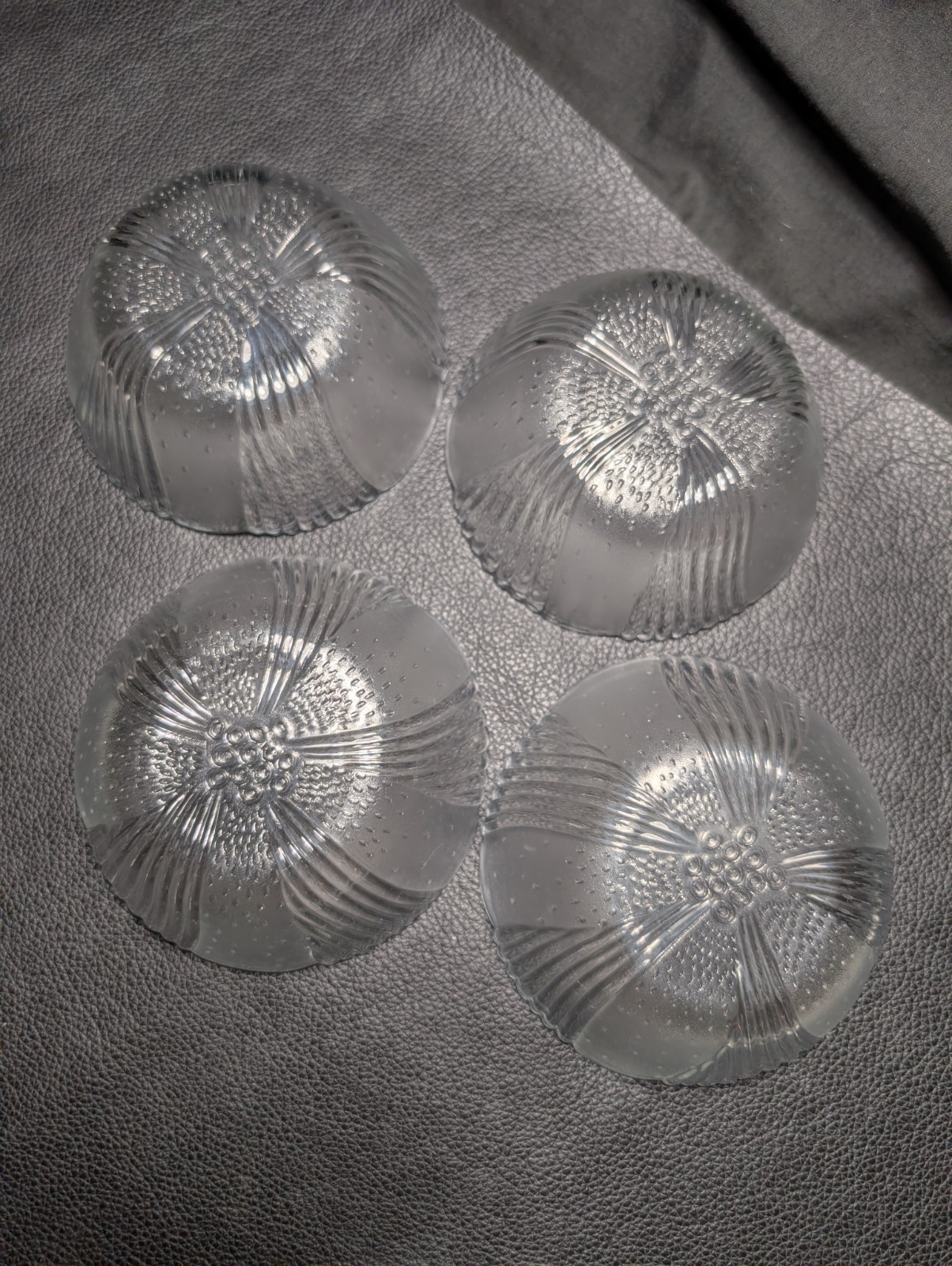 1970’s Set of 4 Libbey Harmony Glass Berry/Dessert Bowls Clear Glass Serving 5in