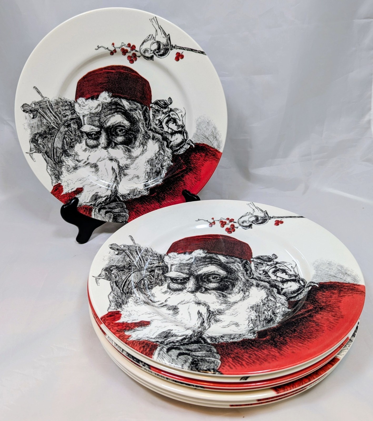 Royal Stafford Old Saint Nick Santa 11″ Christmas Dinner Plate Carly Dodsley HTF