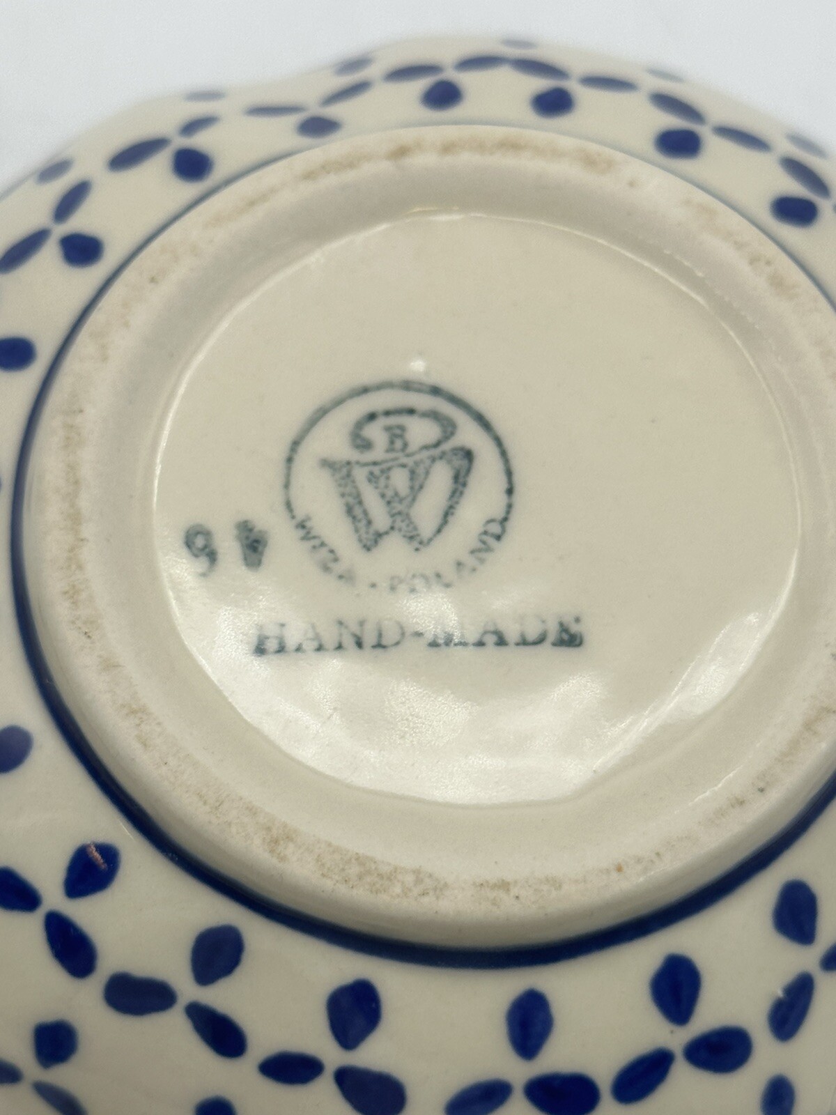 Wiza Poland Hand Painted Porcelain Covered Apple Dish #46
