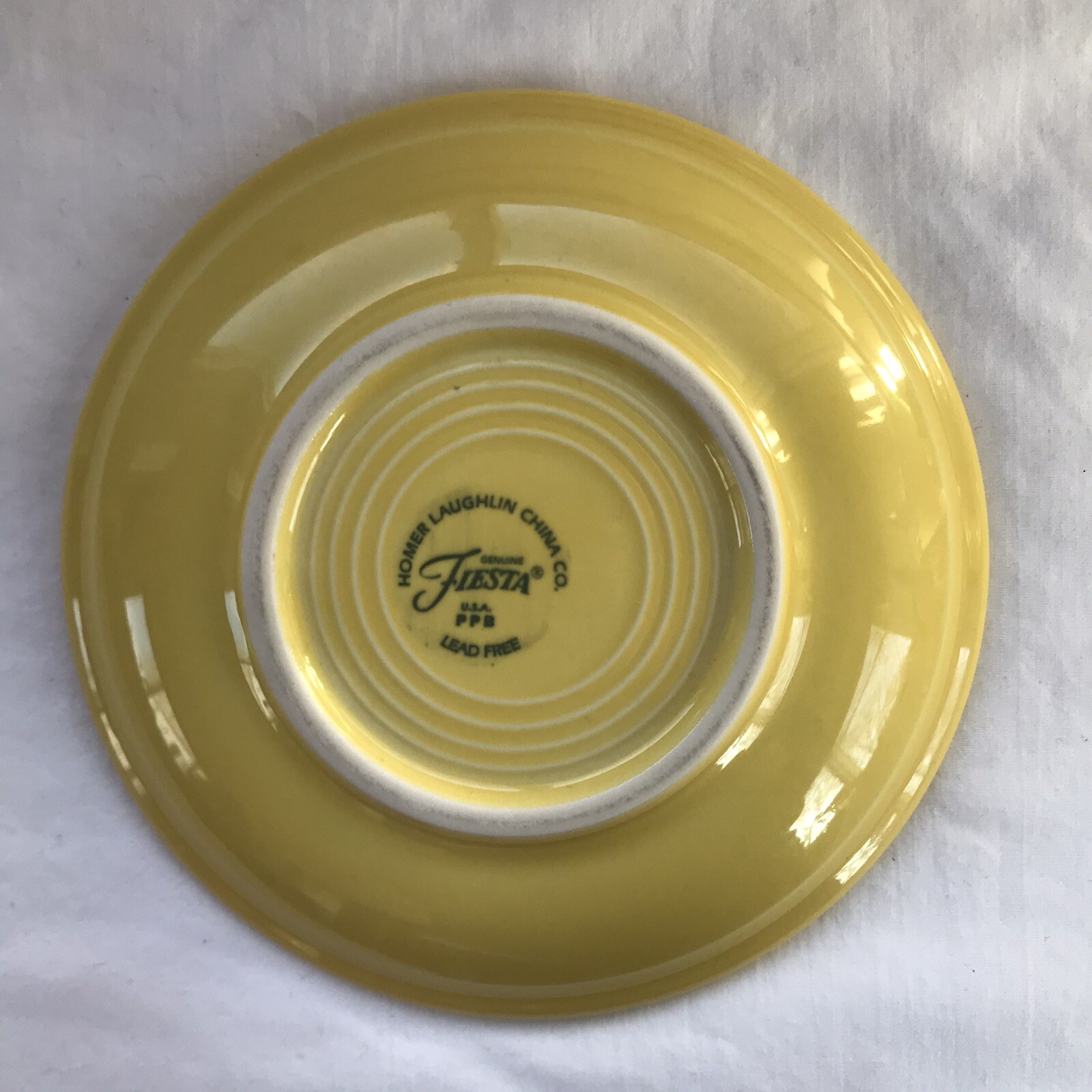 Fiestaware Yellow Sunflower Saucers 2000’s Contemporary Original – Lot of 2